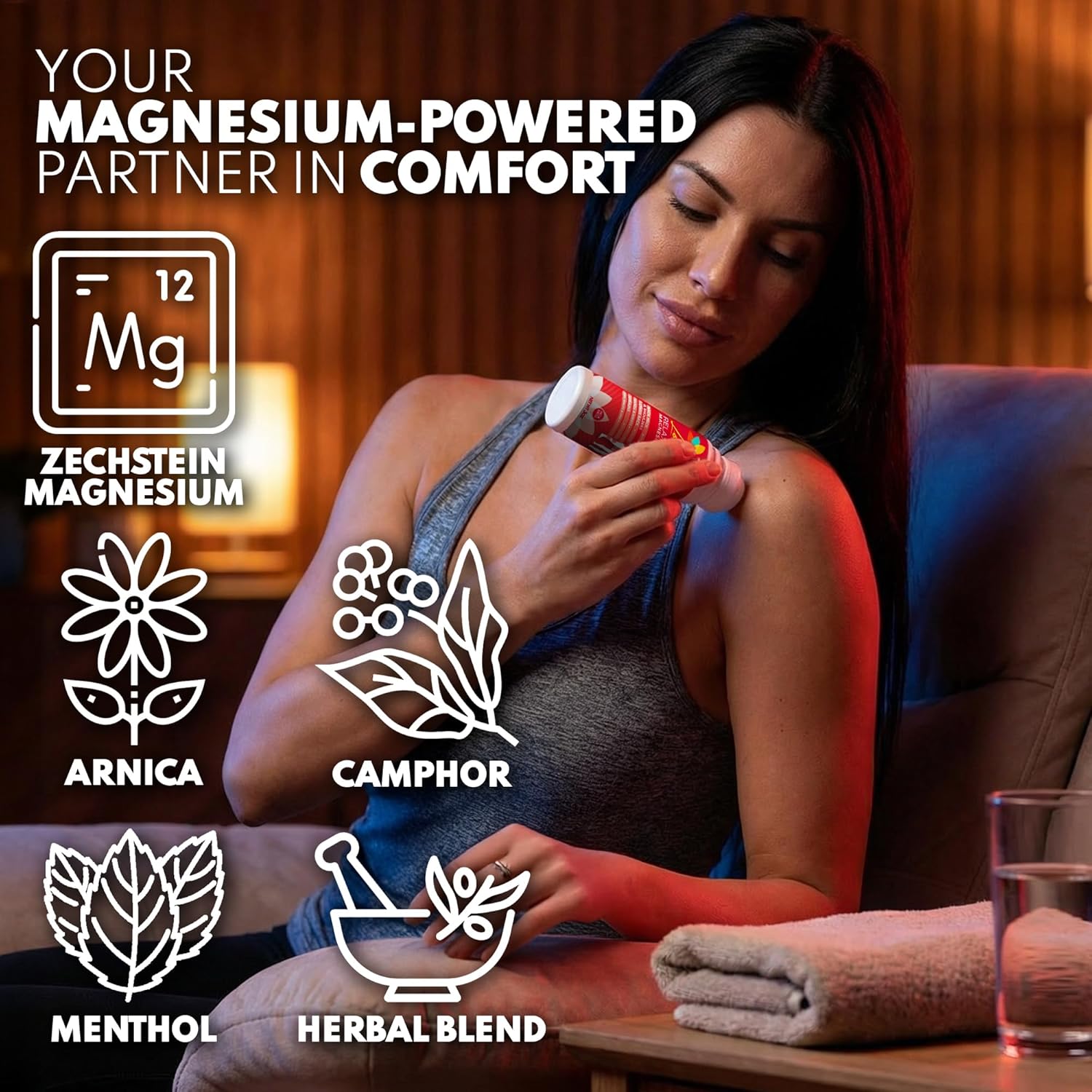 VAL Lombardi Magnesium Roll-On 3oz | Zechstein Magnesium + Arnica | Joint & Muscle Relief for Back, Neck, Legs & Feet