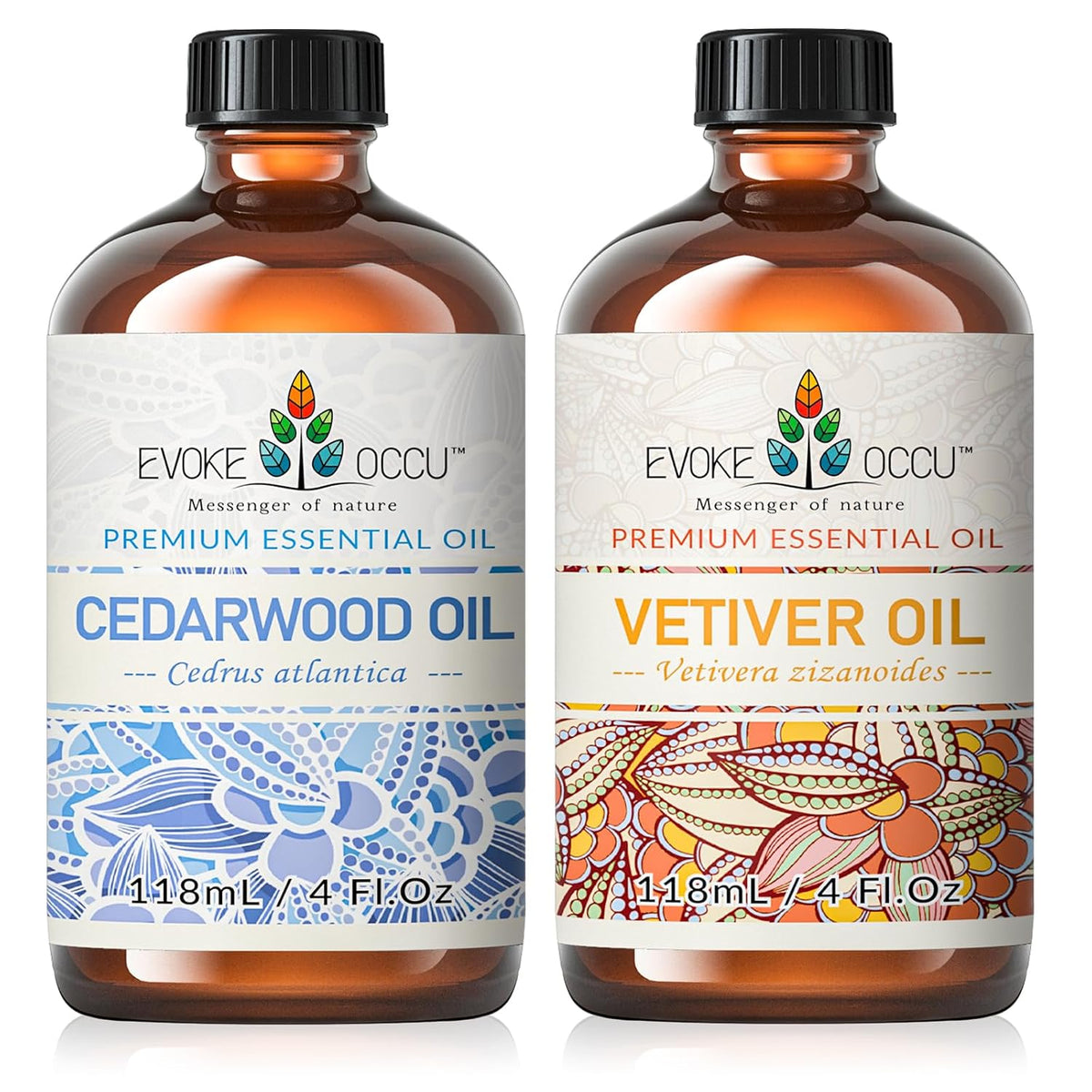 EVOKE OCCU Cedarwood Essential Oil and Vetiver Essential Oil - 4 Fl Oz