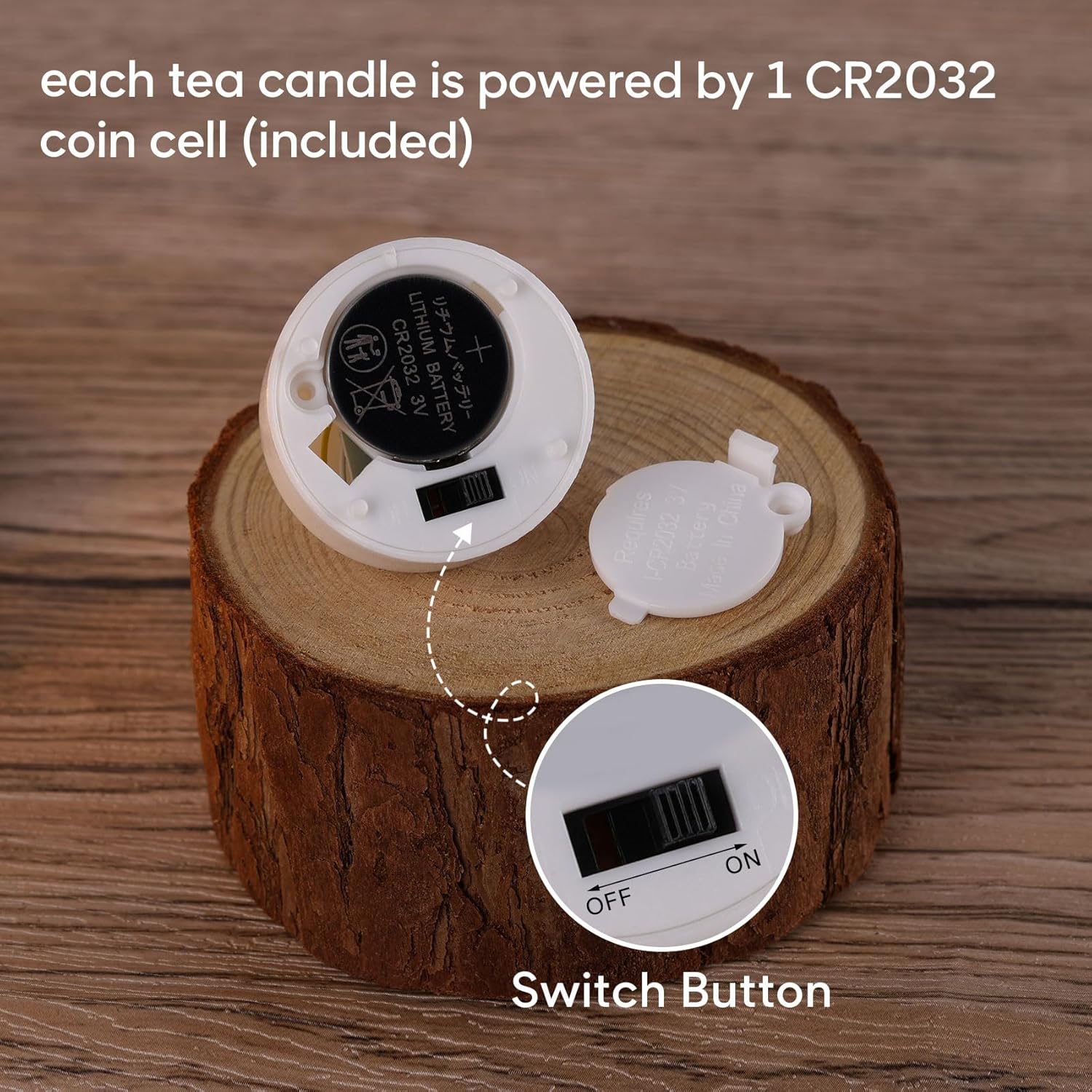 Eywamage White LED Tealights with Remote Batteries, Flickering Flameless Tea Lights Electric Votive Candles Set of 12