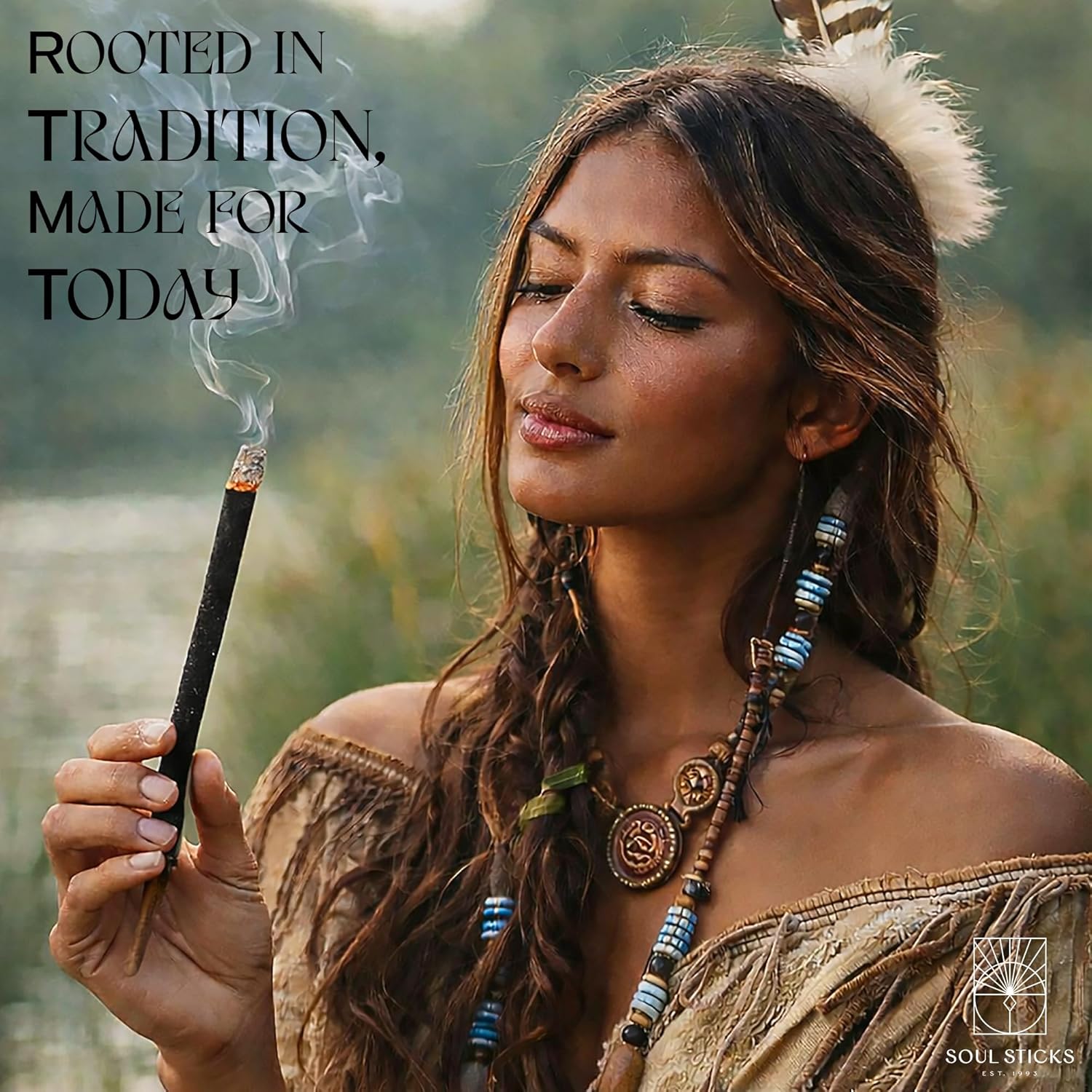 Soul Sticks Aztec Cinnamon Resin Incense Sticks, 90 Hrs Burn Time – 100% Natural, Hand-Rolled & Slow-Burning 6 Pcs| Artisan Blend for Yoga, Meditation, Relaxation, Aromatherapy (Patchouli)
