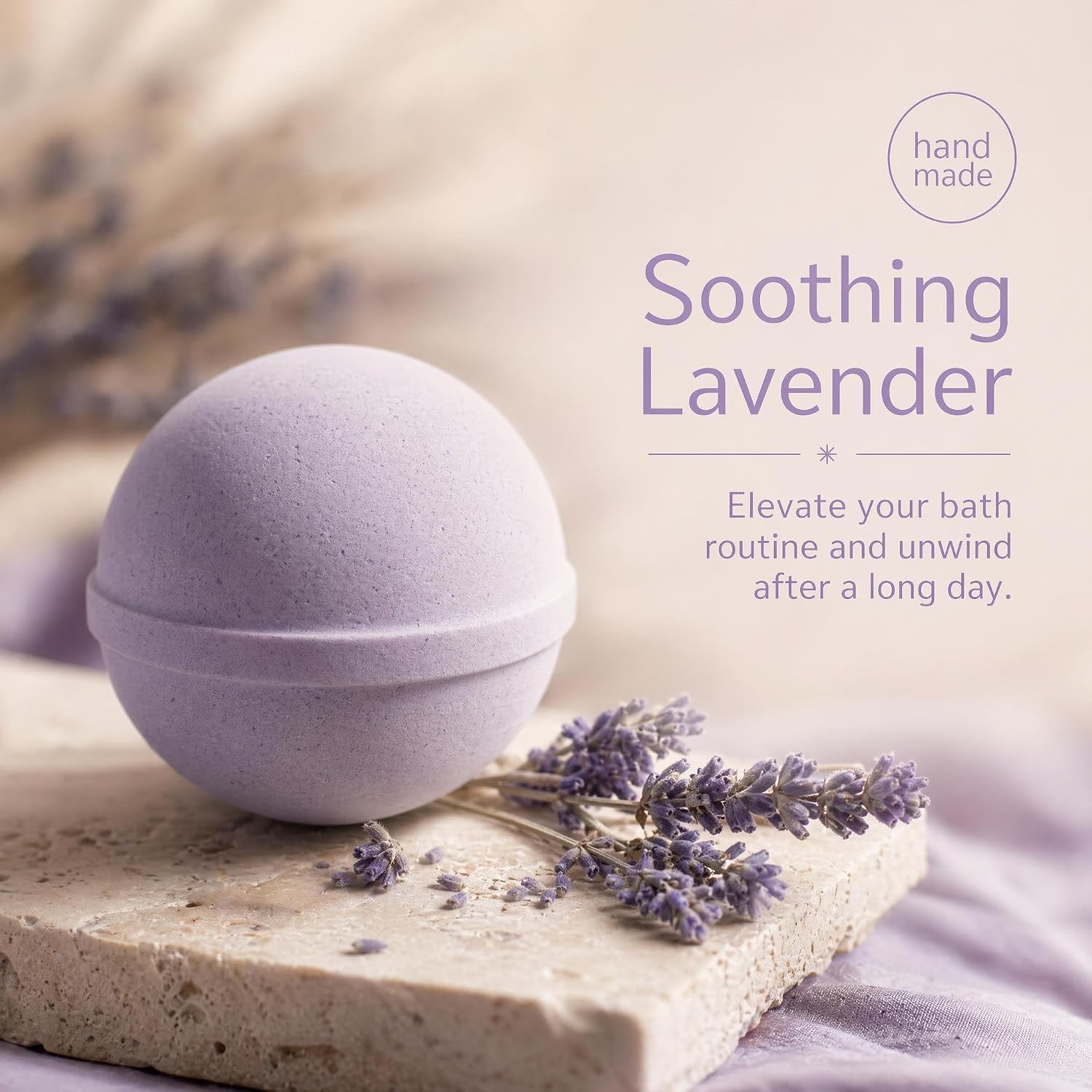 Unboxme Gifts Bath Bombs Gift Set - Large 8 oz Fizzy, Moisturizing Spa Bath Bombs, Relaxing Aromas, Gift Ready - 4 Pack, Lavender