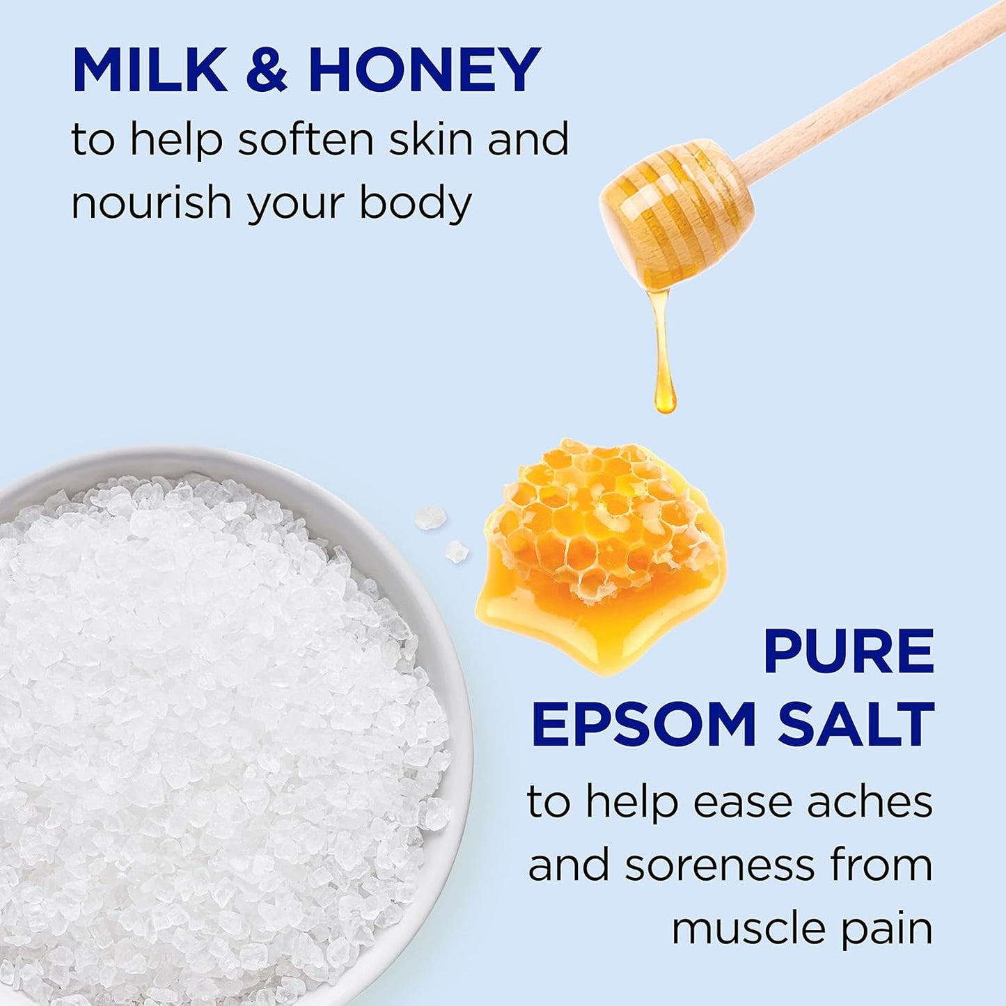 Dr. Teal's Epsom Salt Soaking Solution, Soften & Nourish with Milk and Honey, 48 Oz