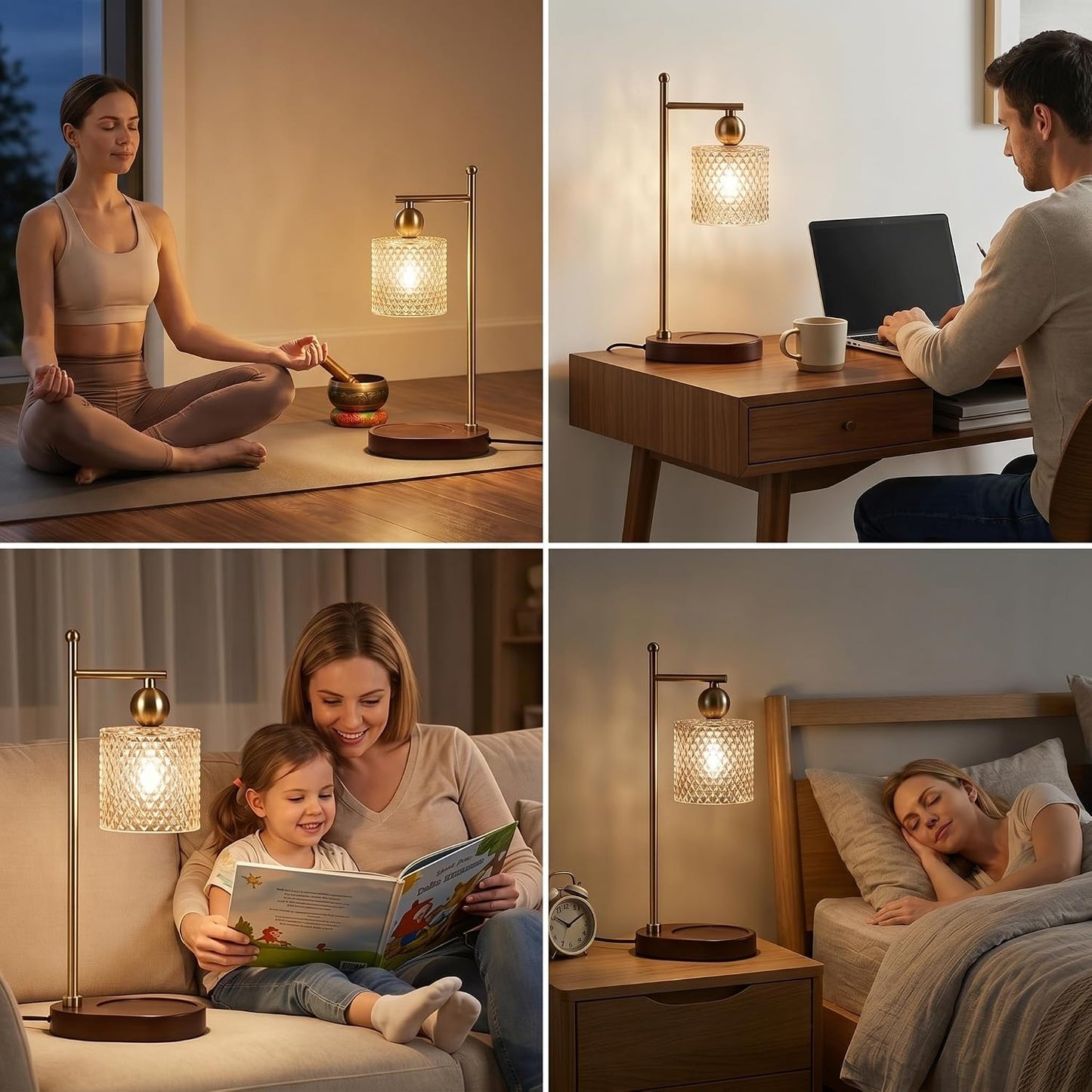 Glass Candle Warmer with Timer and Dimming Function, Perfect as a Birthday Present for Women，a Unique Candle Warmer Gift for Mum， a Housewarming Present， or as a Decorative Item for a new Home