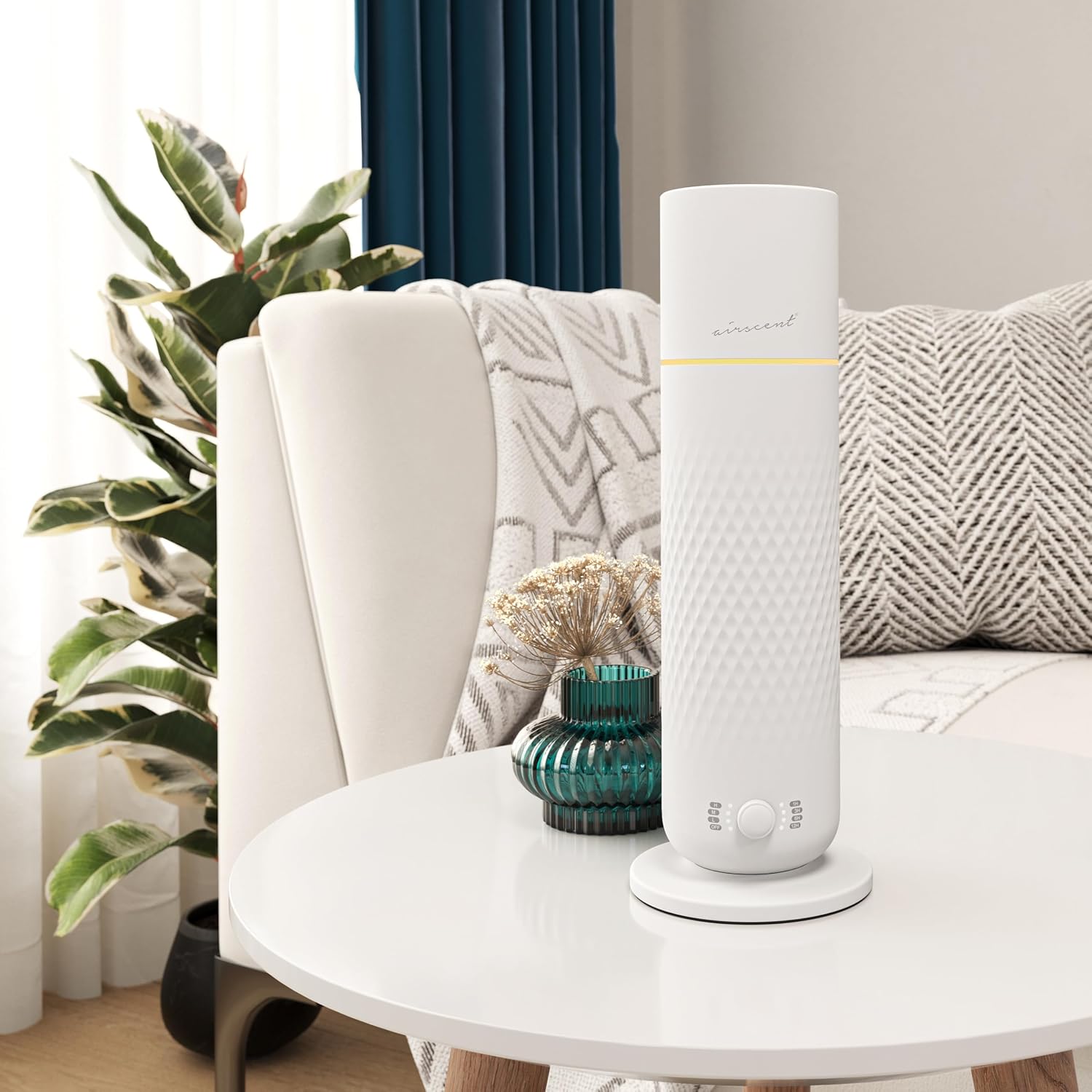 The AirScent Waterless Diffuser - Cold Air Scent Diffuser Oil Machine for Homes Offices Hotels and Spas - Aromatherapy Diffuser for Aesthetic Scenting - White - 4.05 Oz - Fragrance Oil Not Included