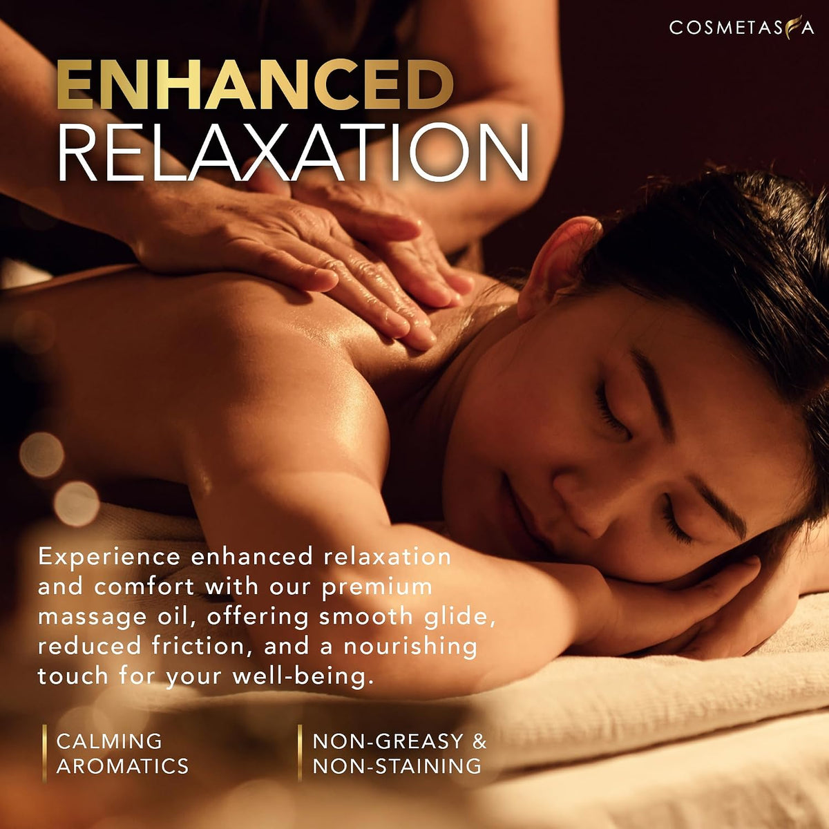 Cosmetasa Lavender Massage Oil for Massage Therapy with Roller - All Natural