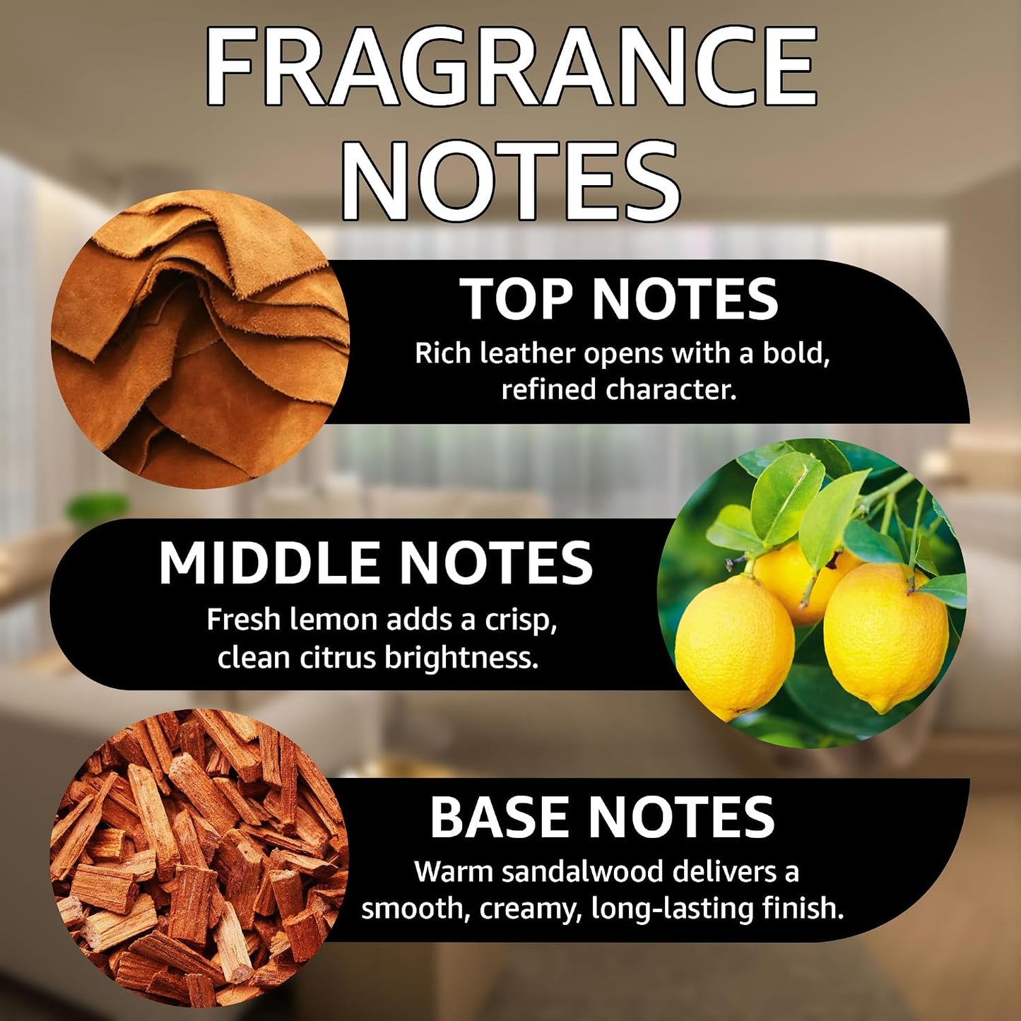 My Way Fragrance Oil | Leather, Lemon & Sandalwood Notes | Long Lasting Scent Reed Diffuser Oil for Home, Office, Hotel, Spa, Car & Linen Spray | Pet Friendly IFRA Compliant, 16 oz