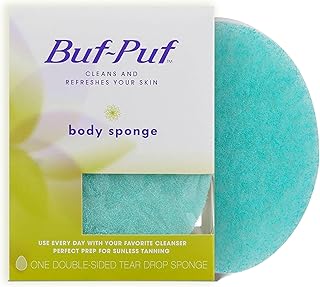 Buf-Puf Body Sponge, Bath Sponge, Dermatologist Developed, Cleanses Skin of Dirt, and Excess Oil, Reusable, Exfoliating, 1 Count