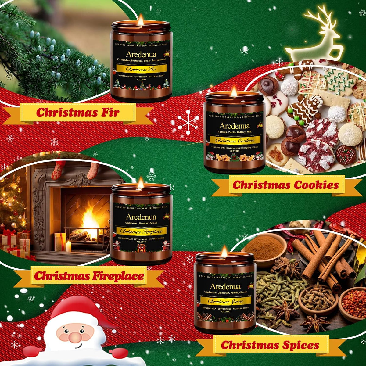 Christmas Candles Set