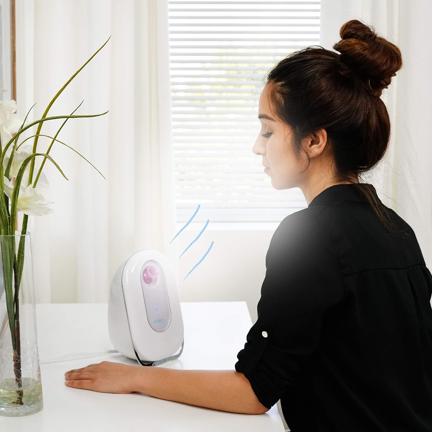Ionic Facial Steamer – Deep Pore Cleaning & Hydration, Portable Travel Size with Adjustable Nozzle, Spa Quality Skincare Tool for Acne Care, Blackheads & Collagen Boost