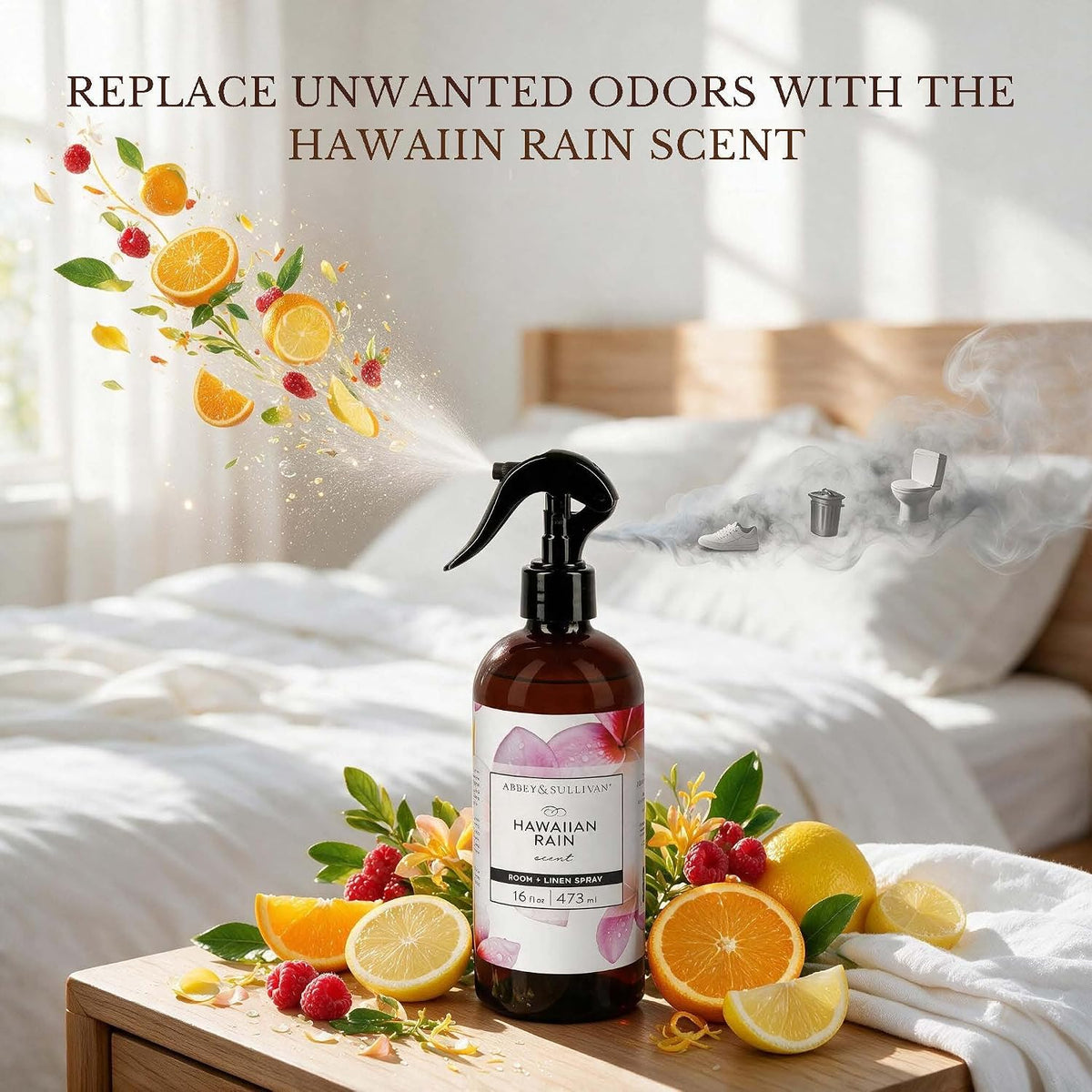 Abbey &amp; Sullivan Linen Spray, Hawaiian Rain, 16 oz