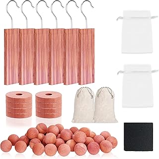 Cedar Blocks for Clothes Storage 40Pcs, Cedar Ball and Chips for Closets and Drawers,Natural Cedarwood for Closets, Fresh Scented Sachets