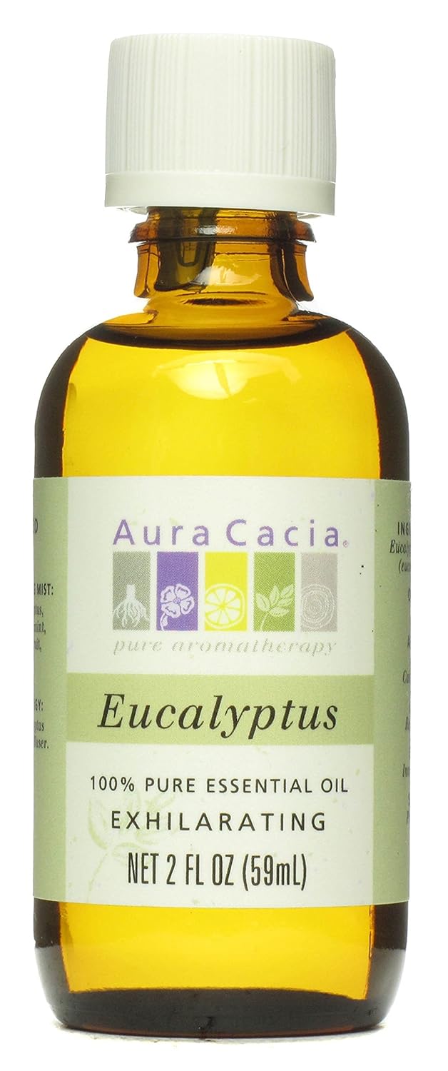 Aura Cacia 100 Percent Pure Eucalyptus Globulus Essential Oil, 2 Ounce - 3 per case.3