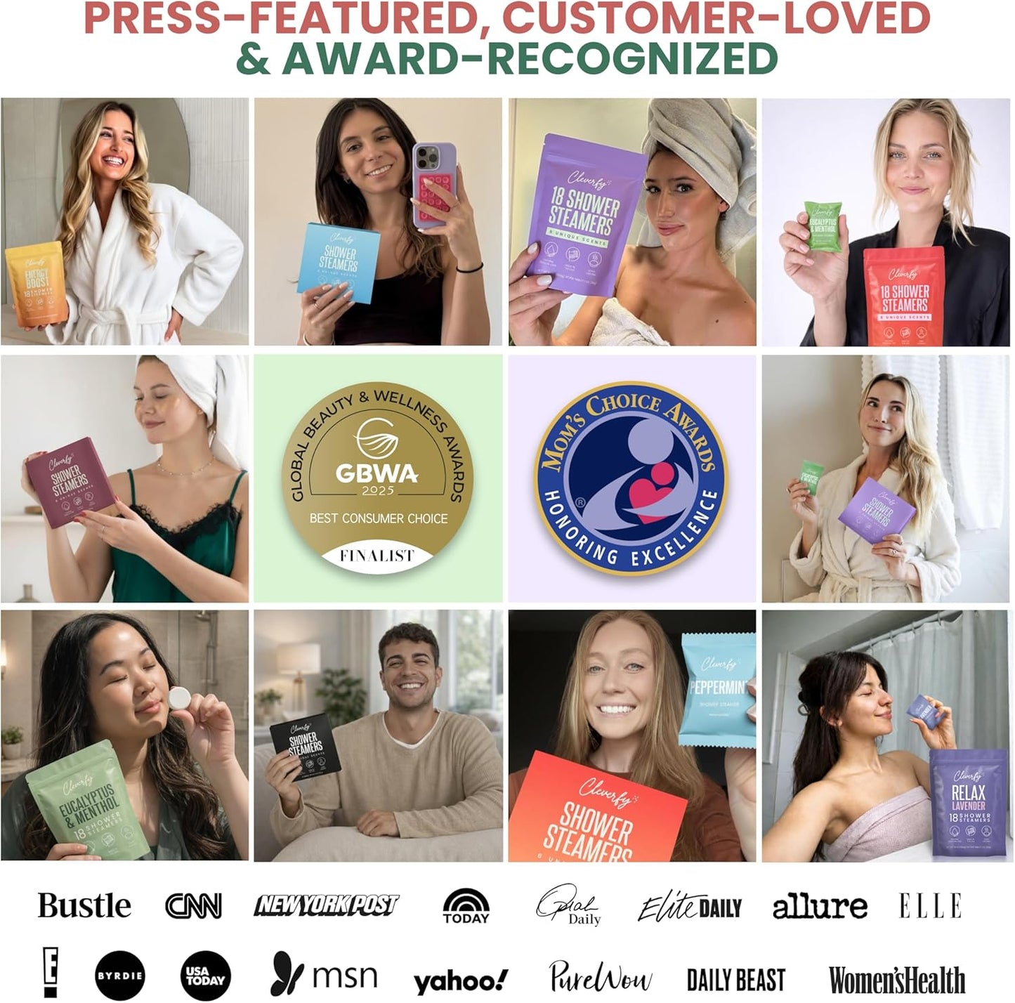 Cleverfy Shower Steamers Aromatherapy - Birthday Gifts for Women, Mom, Wife, Grandma, Her, Best Friend, Daughter, Sister, Teens & Girlfriend - 18 Tablets