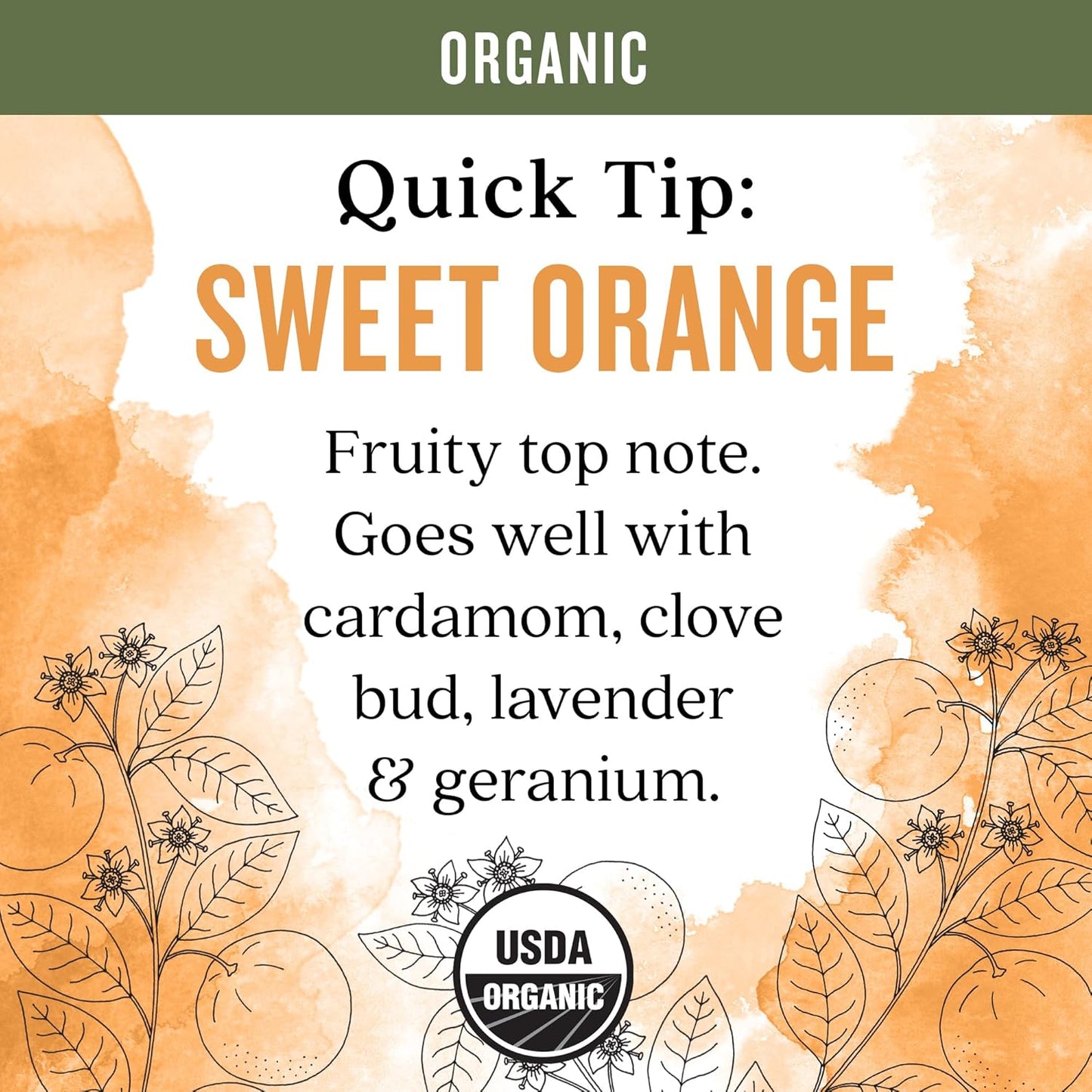 Aura Cacia Organic Sweet Orange Essential Oil 0.25 fl. oz.