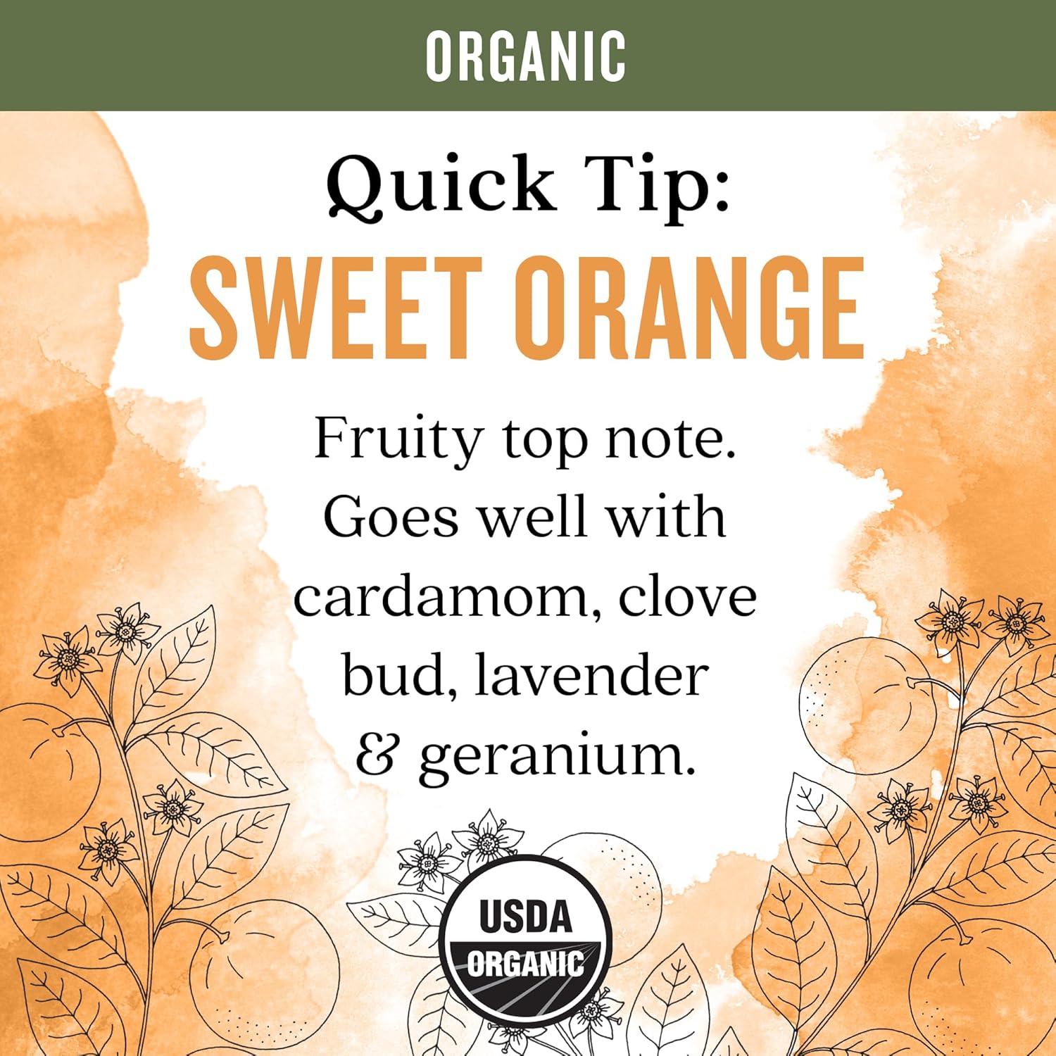 Aura Cacia Organic Sweet Orange Essential Oil 0.25 fl. oz.