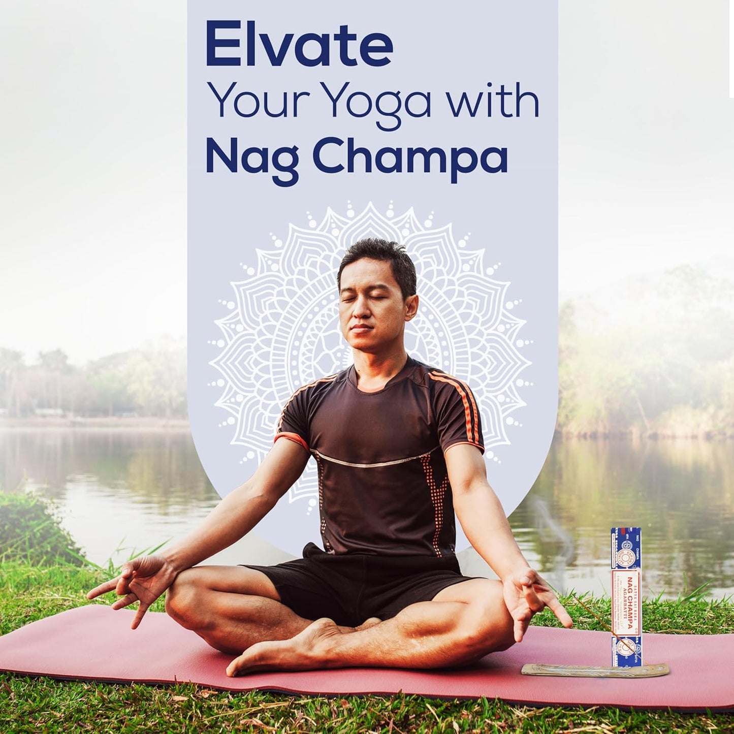Satya Sai Baba Nagchampa Incense Sticks 250 gm Pack with Raajsee Insence Stick Holder, Inscent Sticks NagChampa Agarbatti, Natural & Chemical Free