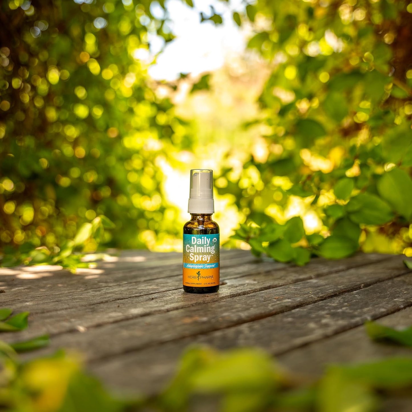 Herb Pharm Herbs on The Go Certified Organic Daily Calming Portable Spray, Adaptogenic Support*, 1 Ounce