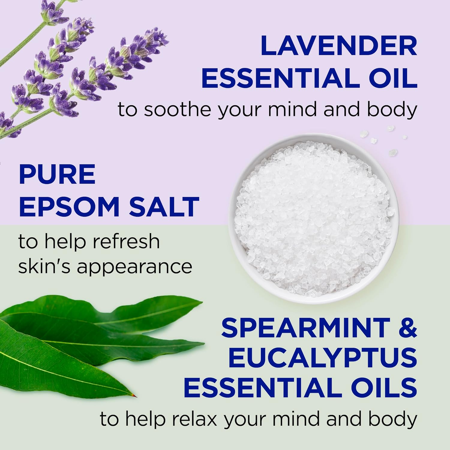 Dr Teal's Foaming Bath with Pure Epsom Salt, Lavender & Eucalyptus, 34 fl oz (Pack of 2)