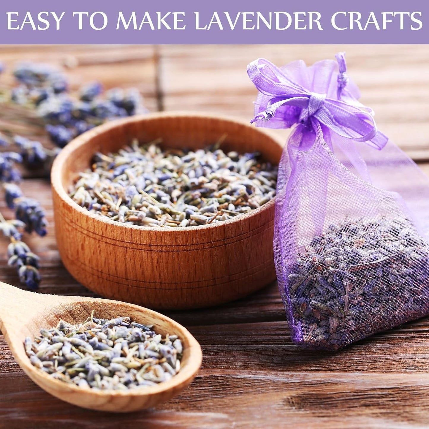 Treela 1 Pound Dried Lavender Bulk Dry Lavender Buds Fragrant Flower Petals for DIY Wedding Gift Fragrance Sachets