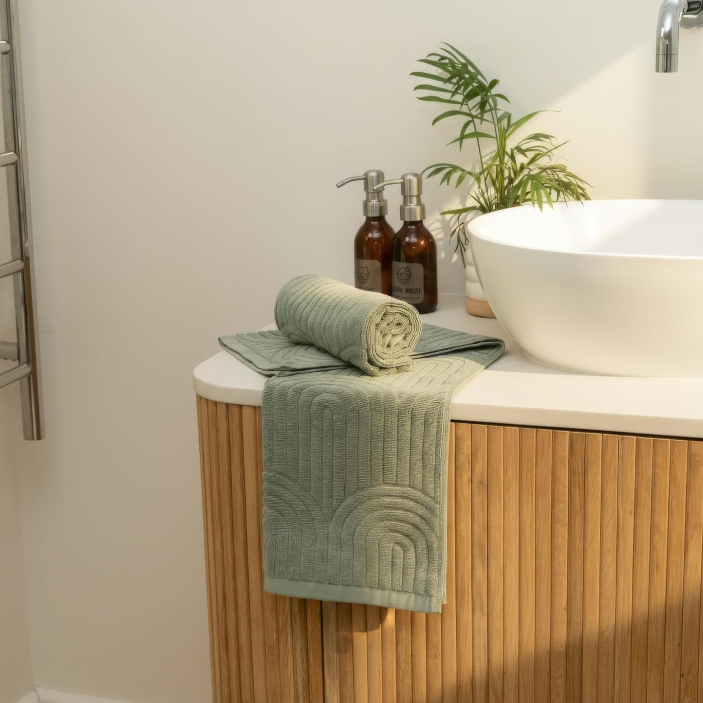 KIBAGA Decorative Hand Towels for Your Bathroom Or Kitchen – Luxurious Set of 2 Soft Boho Cotton Towels are Absorbent, Lightweight & Dry Quickly - Perfect to Elevate Any Bath Decoration at Home