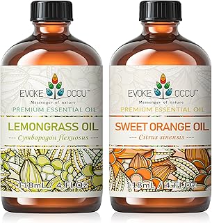 EVOKE OCCU Lemongrass Essential Oil and Sweet Orange Essential Oil - 4 Fl Oz