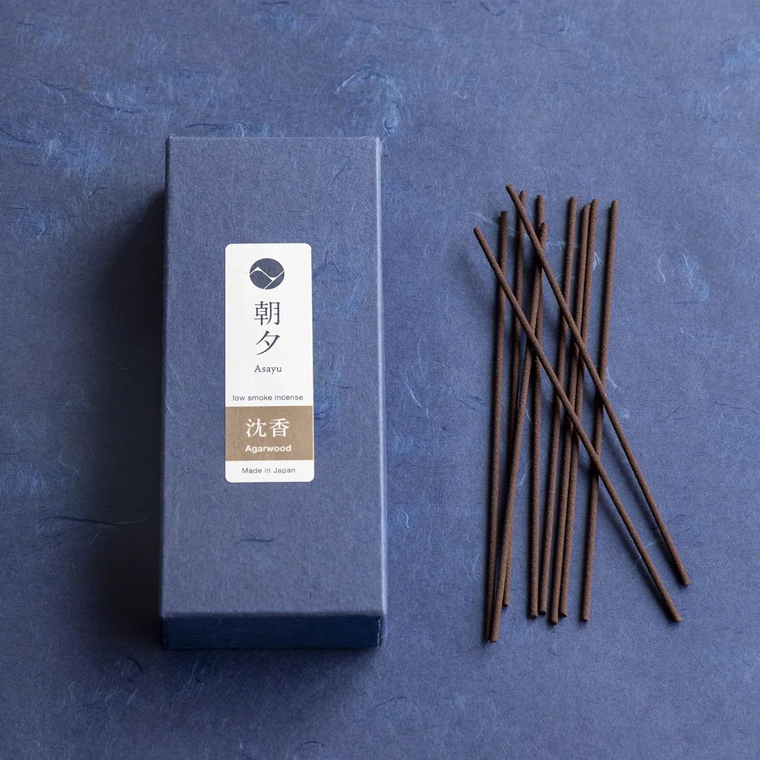 Asayu Japan Agarwood Incense Sticks - Low Smoke Japanese Incense, 40g (70-80 Sticks), Made in Japan, Smokeless for Less Irritation and Non-Toxic, for Meditation, Relaxation & Home Fragrance