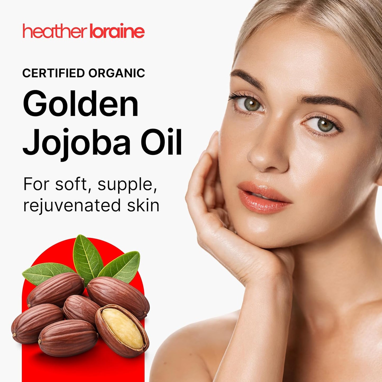 Organic Golden Jojoba Oil, Single-Ingredient Carrier Oil for Face, Hair & Body, Fragrance Free, 16 Fl Oz