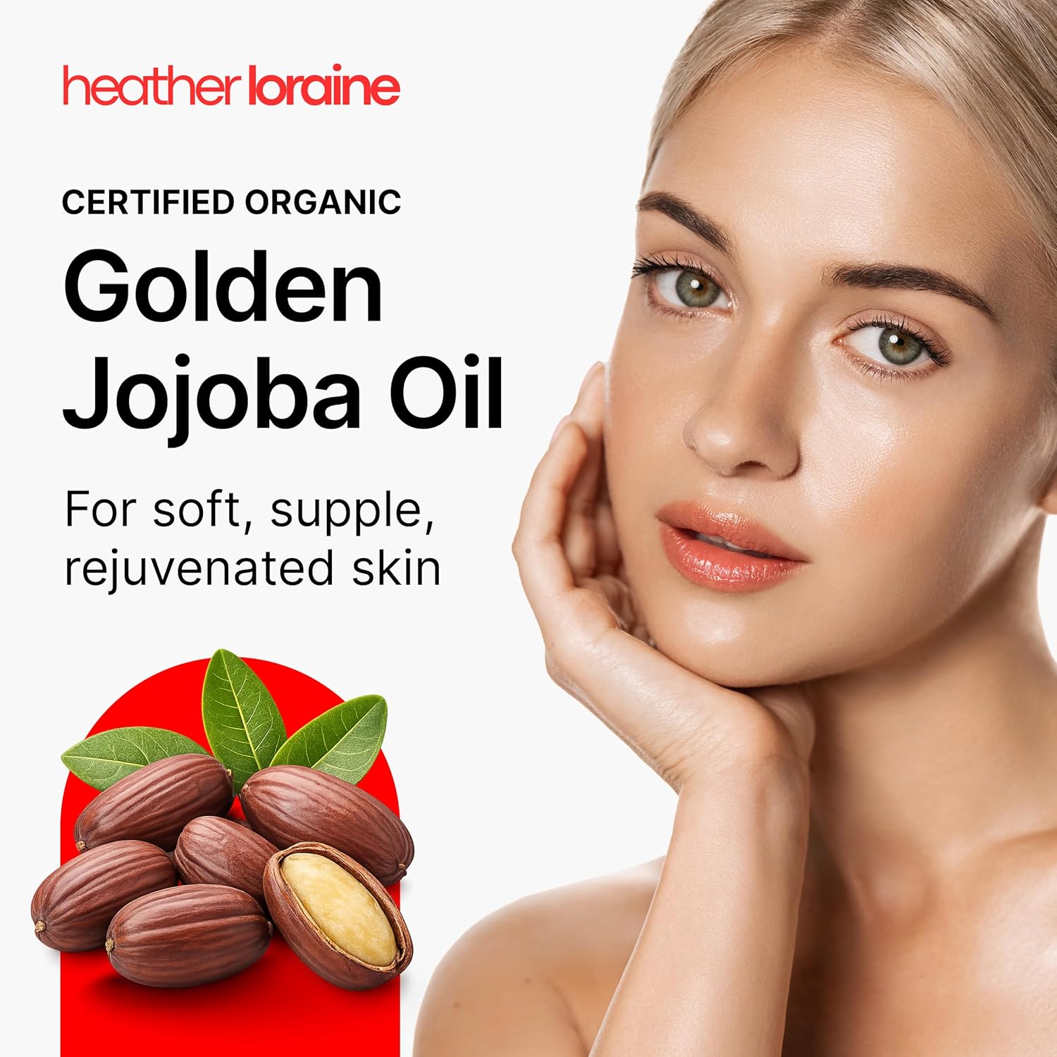 Organic Golden Jojoba Oil, Single-Ingredient Carrier Oil for Face, Hair & Body, Fragrance Free, 16 Fl Oz