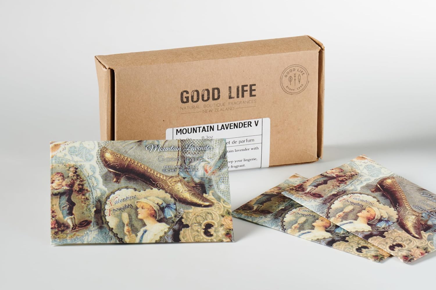 Good Life Mountain Lavender Scented Sachets | Designed in New Zealand | 12 Sachets