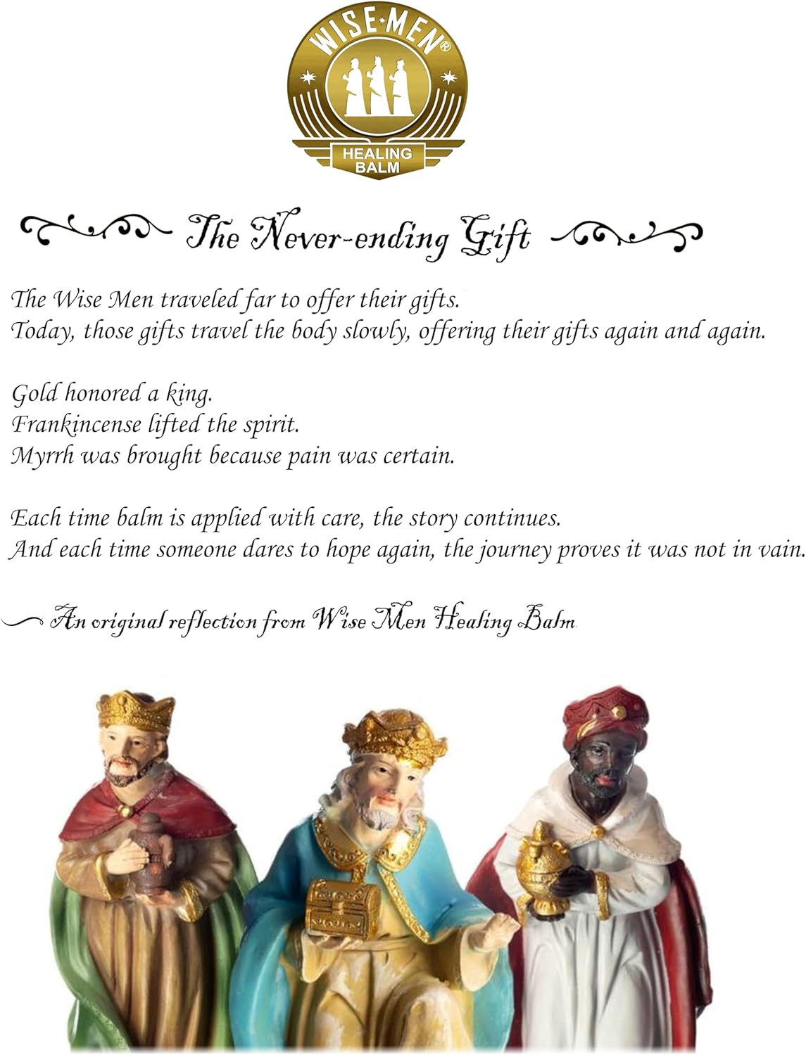 Wise Men Healing Balm with Myrrh and Frankincense Essential Oils for Soothing Nerve Relief Massage