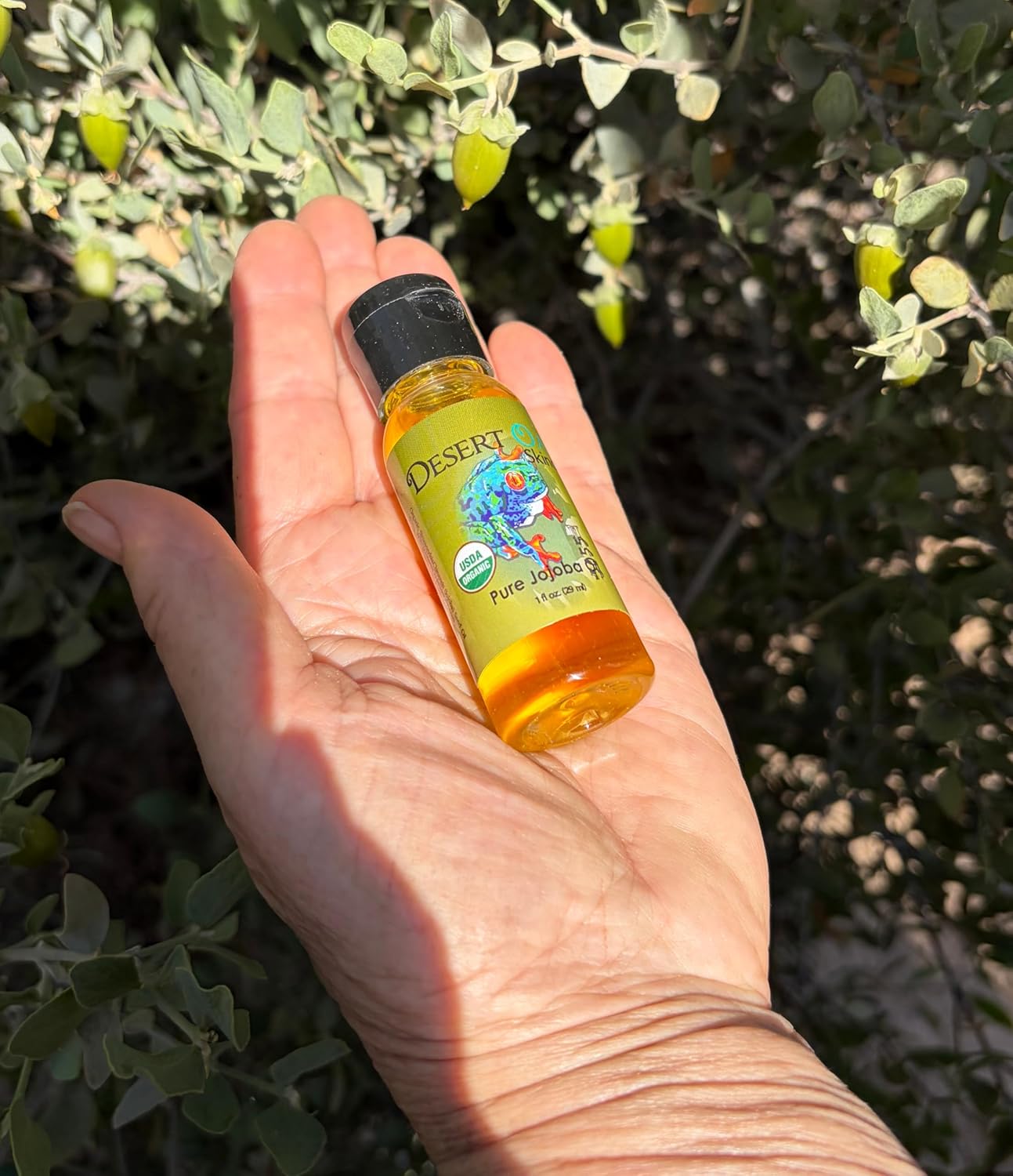 | USDA Certified Organic Jojoba Oil – 100% Pure, Cold Pressed Natural Moisturizer for Face, Hair, Skin, Tattoos & Piercings – Travel Size (1 fl oz / 29 ml)