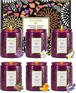 Scented Candles Set for Women, 6 Pack Soy Wax Aromatherapy Candles, Home Fragrance Set for Relaxation Stress Relief, Long Lasting Cozy Home Candles, Birthday Christmas Housewarming Gifts