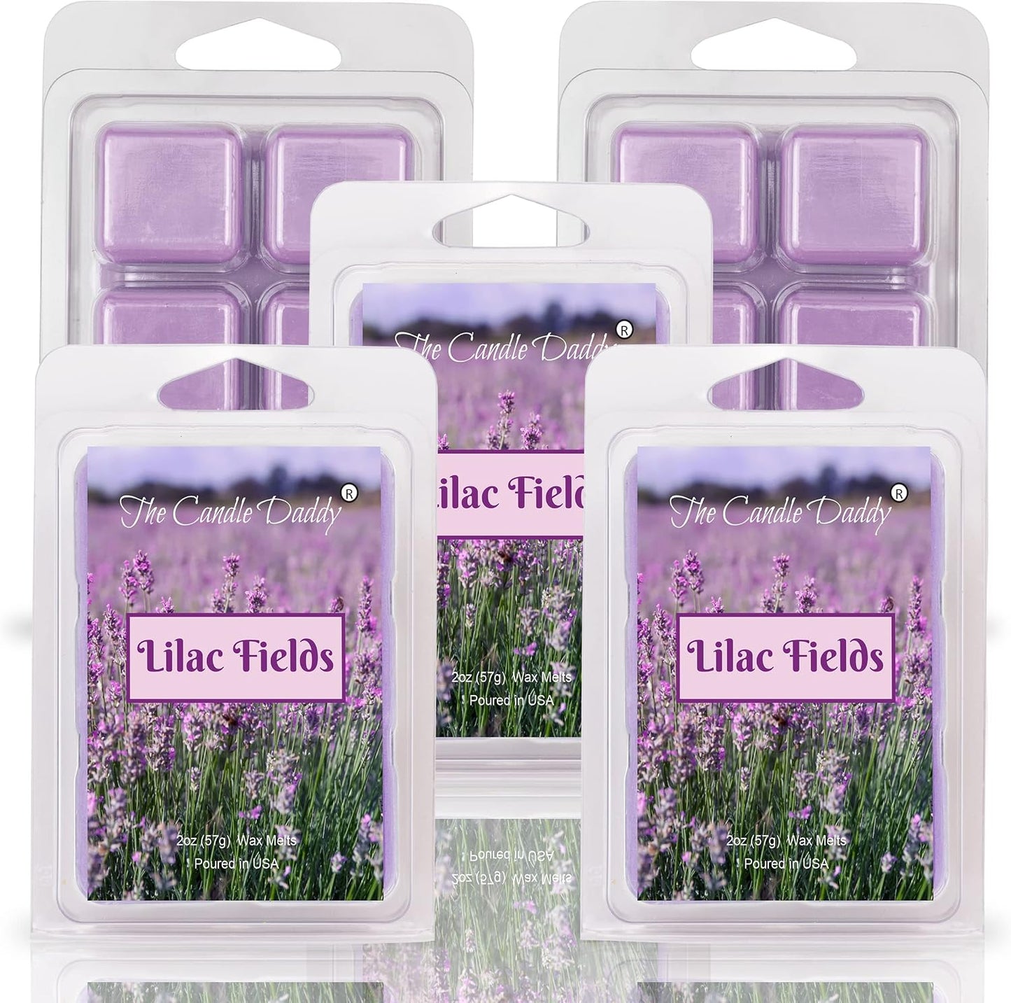 Lilac Fields - Floral Spring Scented Wax Melt - 1 Pack - 2 Ounces - 6 Cubes