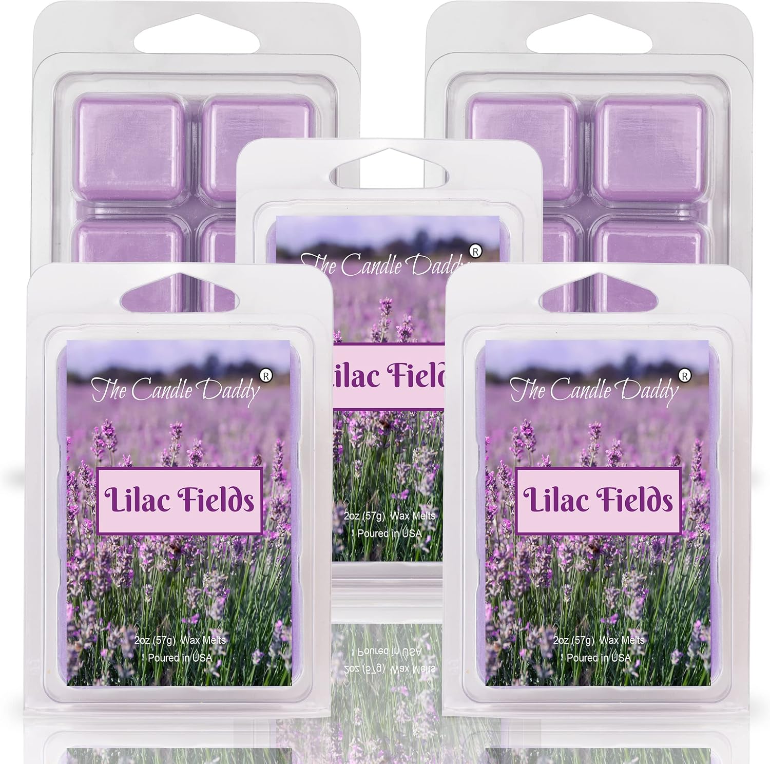 Lilac Fields - Floral Spring Scented Wax Melt - 1 Pack - 2 Ounces - 6 Cubes