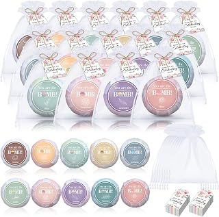 50 Sets Bridal Shower Wedding Party Favors Bath Bombs Mini Bulk Thank You Gifts for Guests Floral 10 Flavors for Bachelorette Party