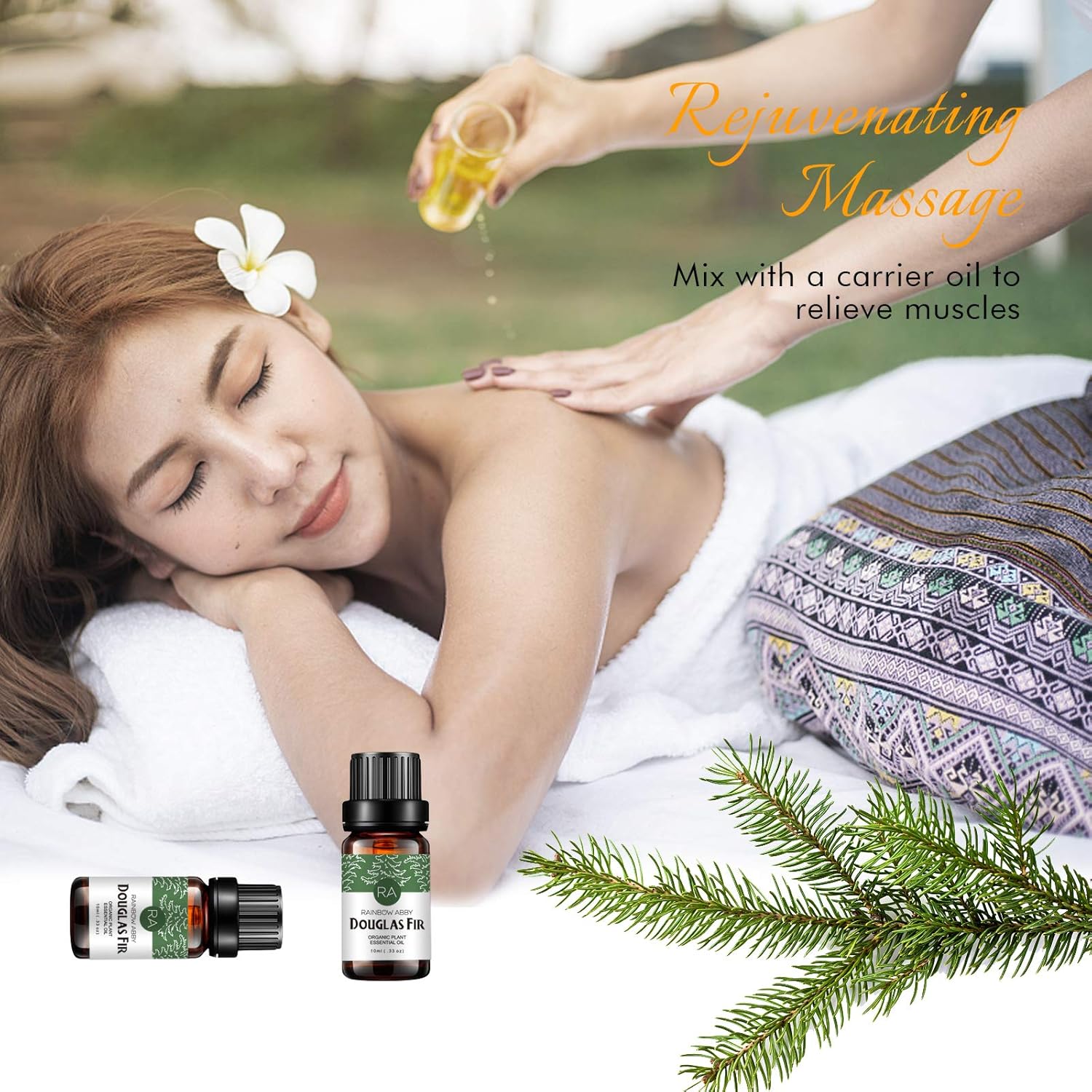 2-Pack Douglas Fir Essential Oil 100% Pure Oganic Plant Natrual Douglas Fir Oil for Diffuser Message Hair - 2X10ML
