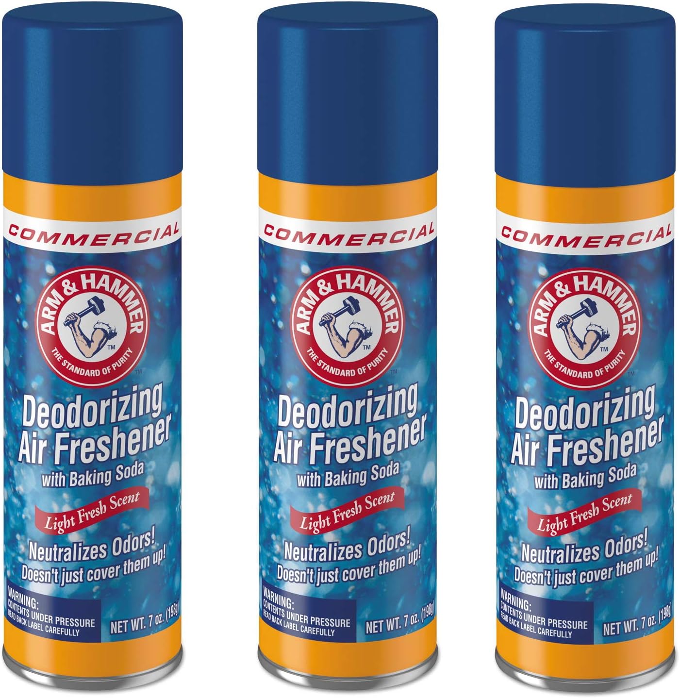 Arm & Hammer 3320094170 Baking Soda Air Freshener, Aerosol, Light Fresh Scent, 7oz (3)