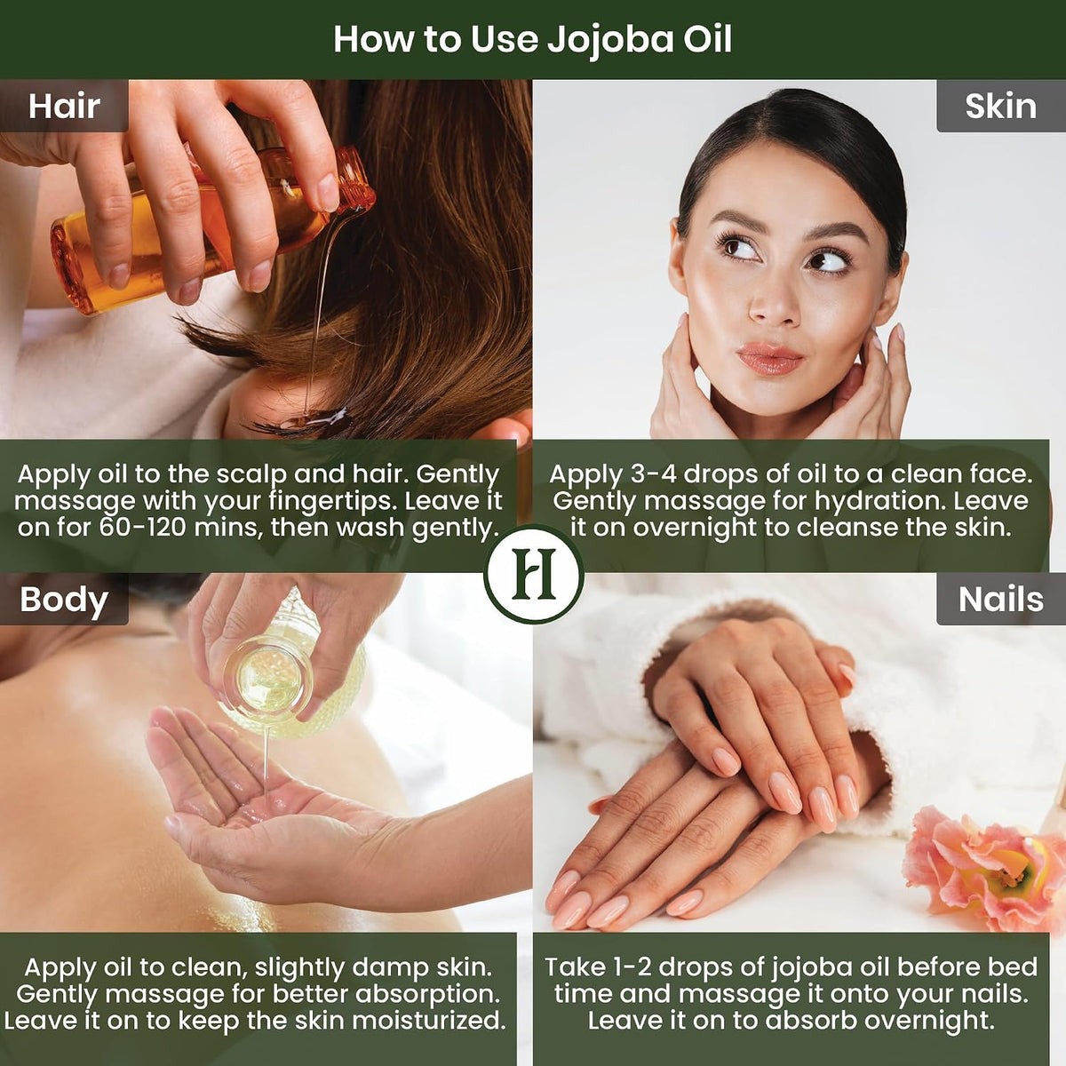 Jojoba Oil Cold Pressed for Nails Cuticle, Hair &amp; Skin 3.4oz
