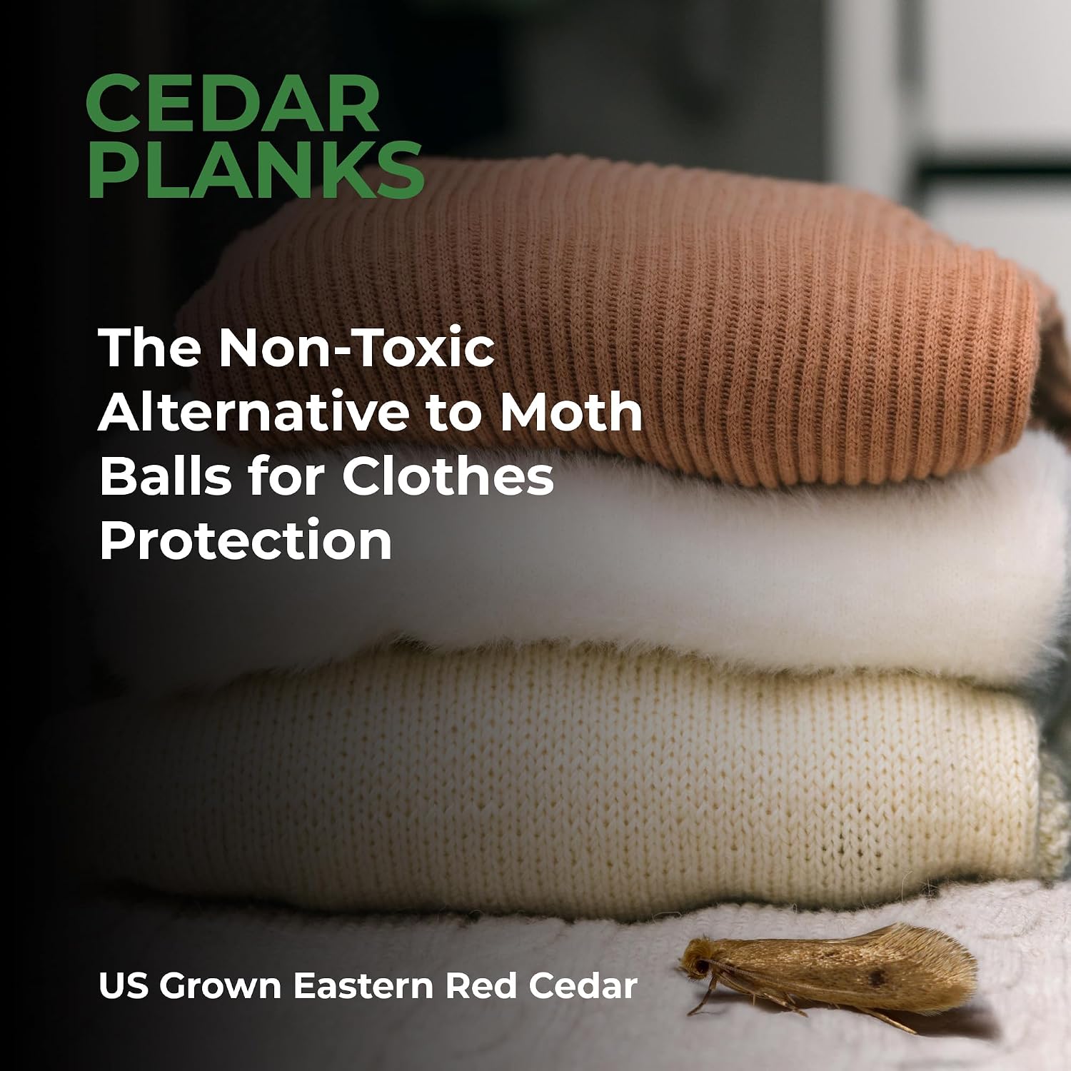 Cedar Blocks for Clothes Storage – Stop Clothes Damage - 10 Fresh Cedar Planks and Hangers to Protect Your Clothes