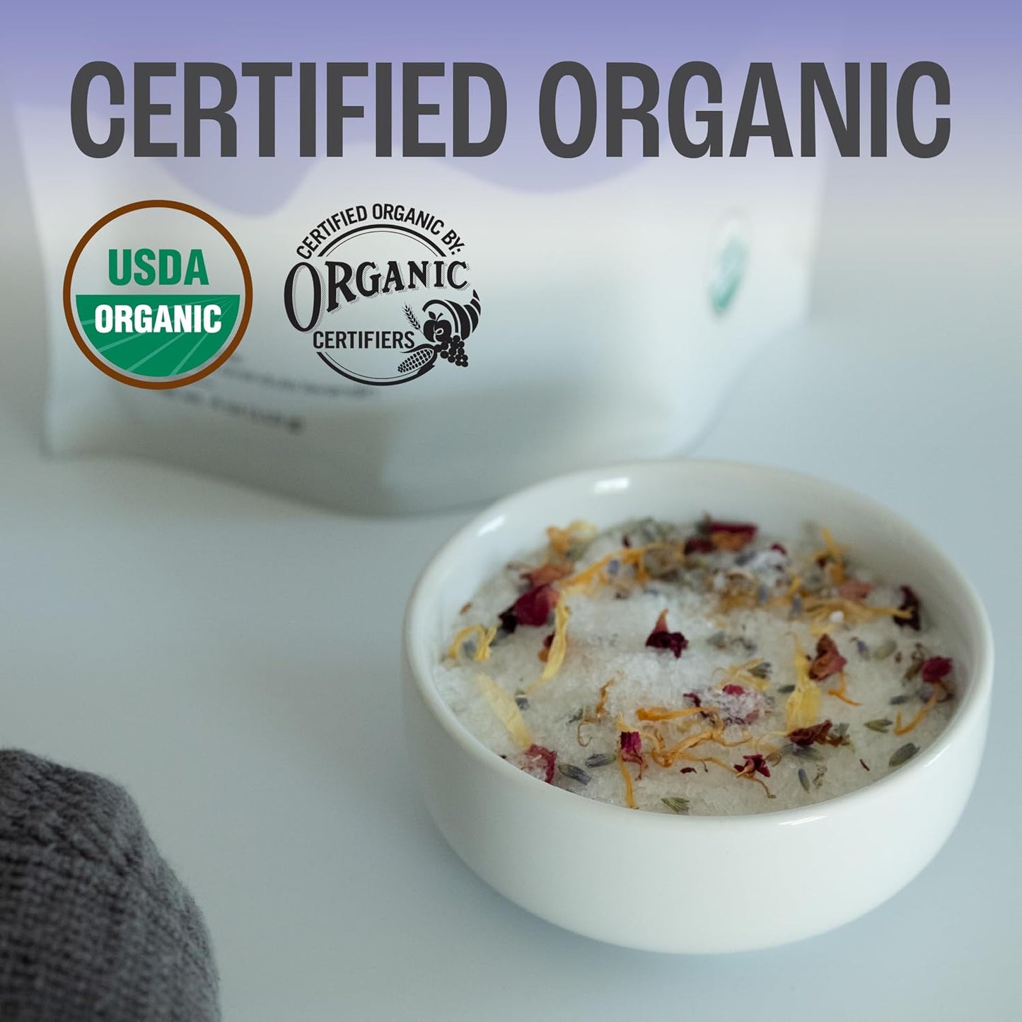 J Mac Botanicals, Organic Lavender Flower (2 oz), Dried Lavender Flowers, Buds