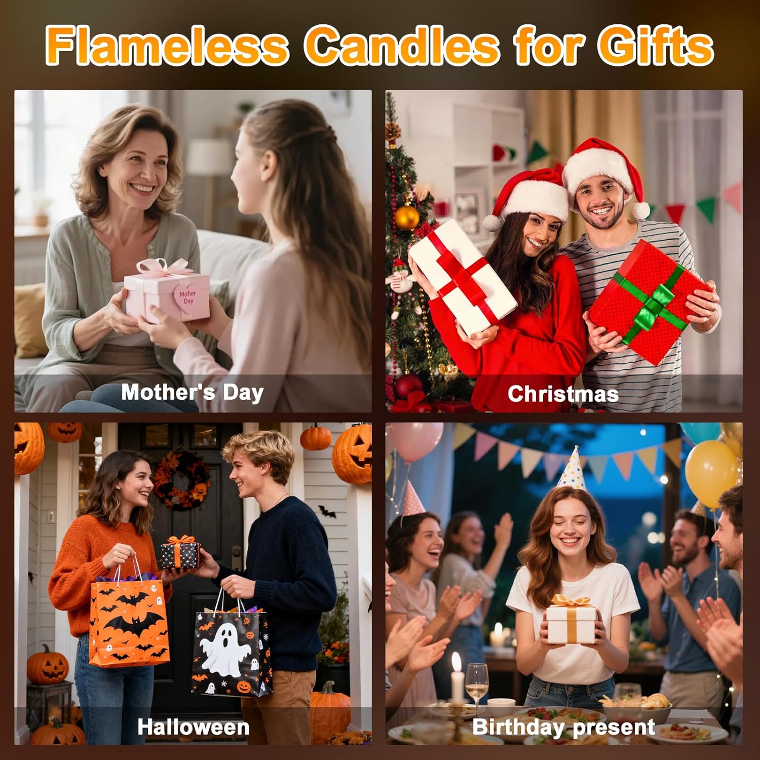 SUPERSUN Rechargeable Flameless Candles with Remote Timer & Magnetic Charging Base, 12 Pack LED Tea Lights Candles Battery Operated,Small Votive Candles for Christmas, Halloween, Wedding, Home Decor