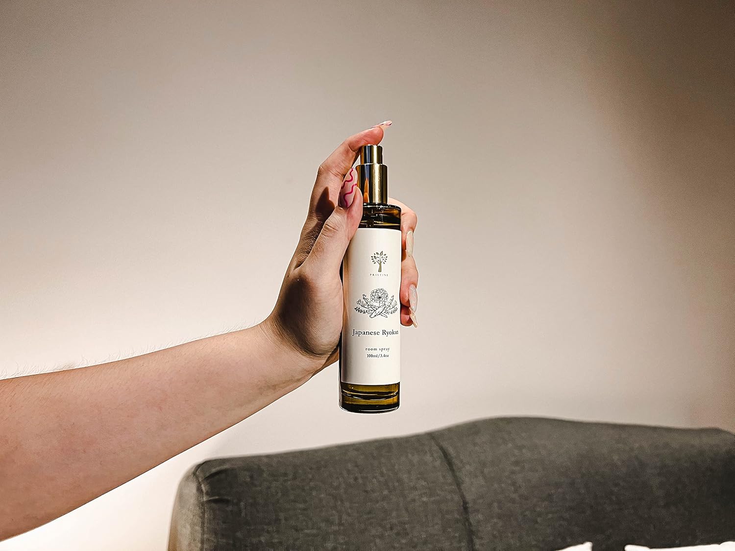 PRISTINE English Country Inn Linen & Room Spray Air Freshener, Made With Essential Oils, Fragrance room spray with Strawberry and Vanilla 3.4oz Pillow Spray
