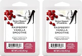 Maclock Better Homes and Gardens Scented Wax Cubes 2.5oz 2-Pack (Rasberry Vanilla Smoothie), Neutral, BG154