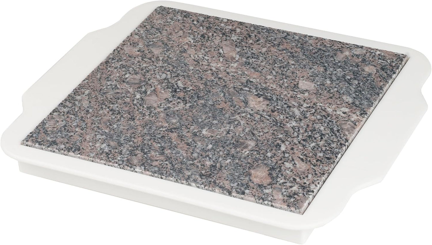 Food Warmer Plate - Microwavable 9-Inch Marble Hot Plate Keeps Food Warm Longer - Great for Parties, Family Gatherings, and Holidays