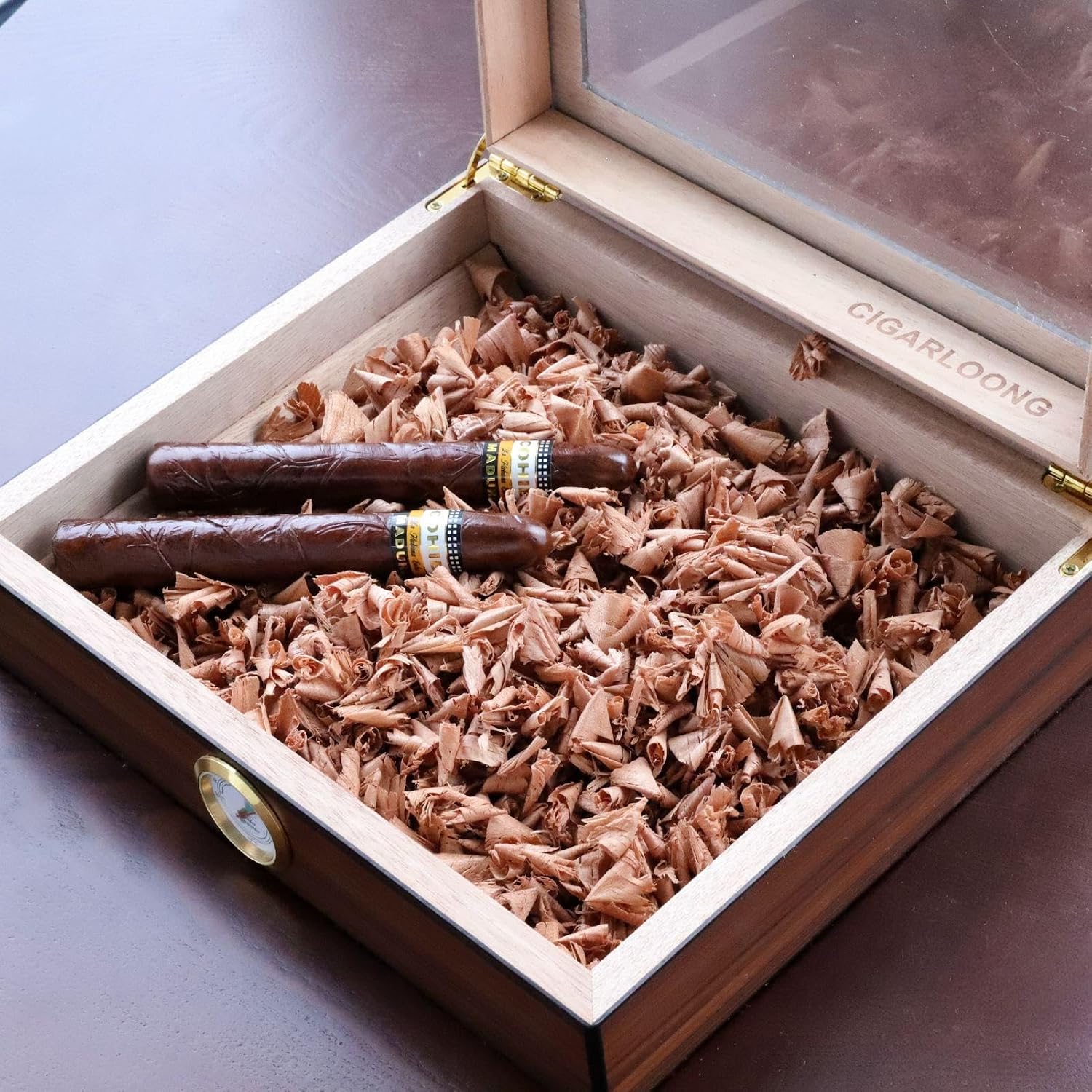 3.5 Oz Spanish Cedar Wood Chips for Cigar Humidor Cabinets and Boxes, Cedar Wood Shavings for Cigar Case and Wooden Cigar Humidor. Essential Cigar Accessories for Cigar Lovers