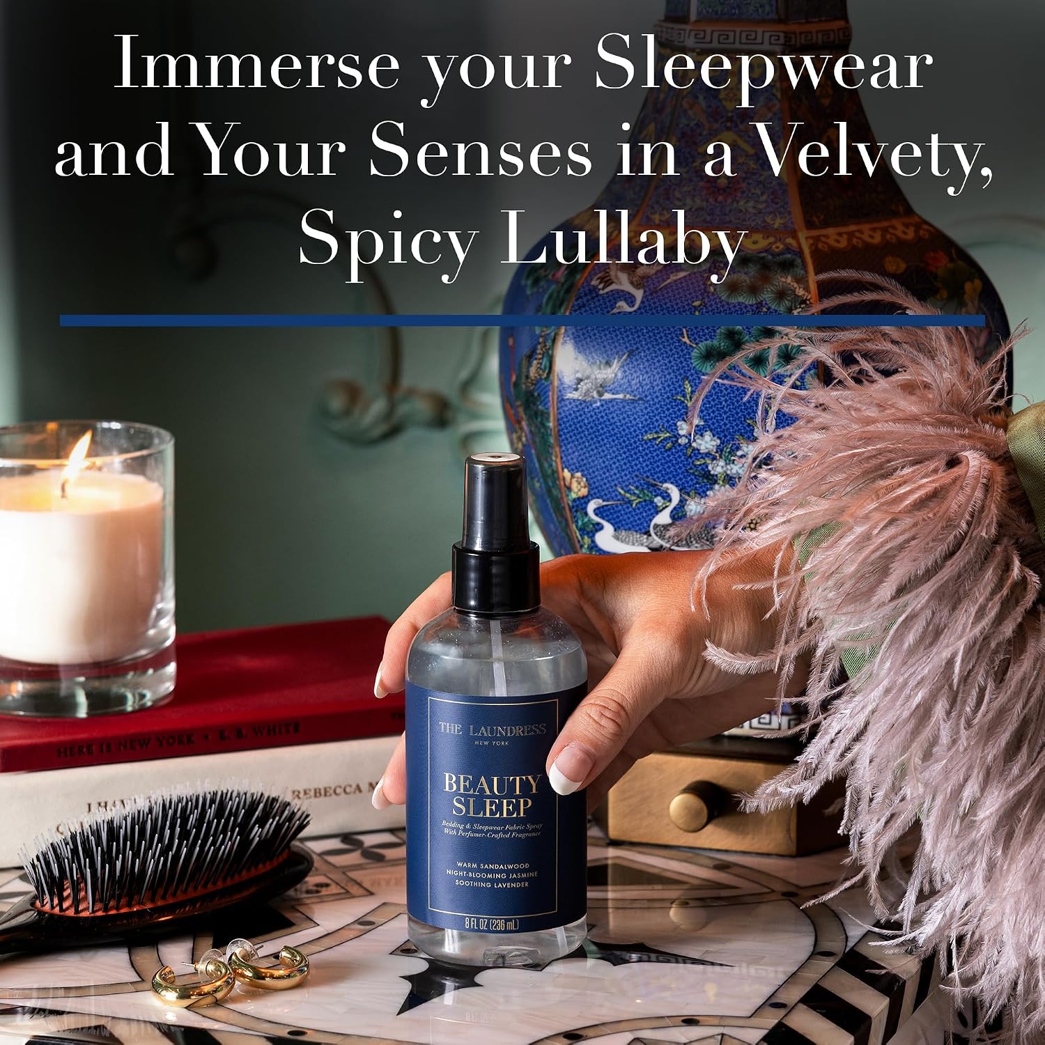 The Laundress Beauty Sleep Fabric Spray, Wrinkle Release Spray, Pillow Spray, Fabric Refresher, Upholstery and Linen Spray, Tranquil Comforting Inspired Scent, 8 Fl Oz