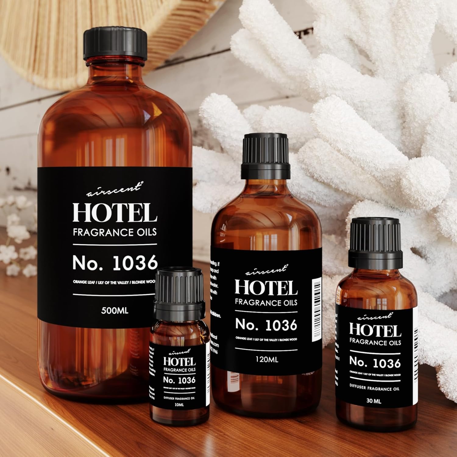 AirScent Hotel Diffuser Oil No. 1036 Inspired by The Las Vegas Venetian-Inspired Hotel Scent - 500 mL, 16.9 fl oz Bottle - Fragrance Oil for Ultrasonic and Waterless Diffusers and Crafting
