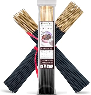 Black Sandalwood Incense Sticks 11" - Bulk 1 Bundle 85 to 100 Sticks - Smooth and Clean Long Burn Time, 45 to 60 Minutes.