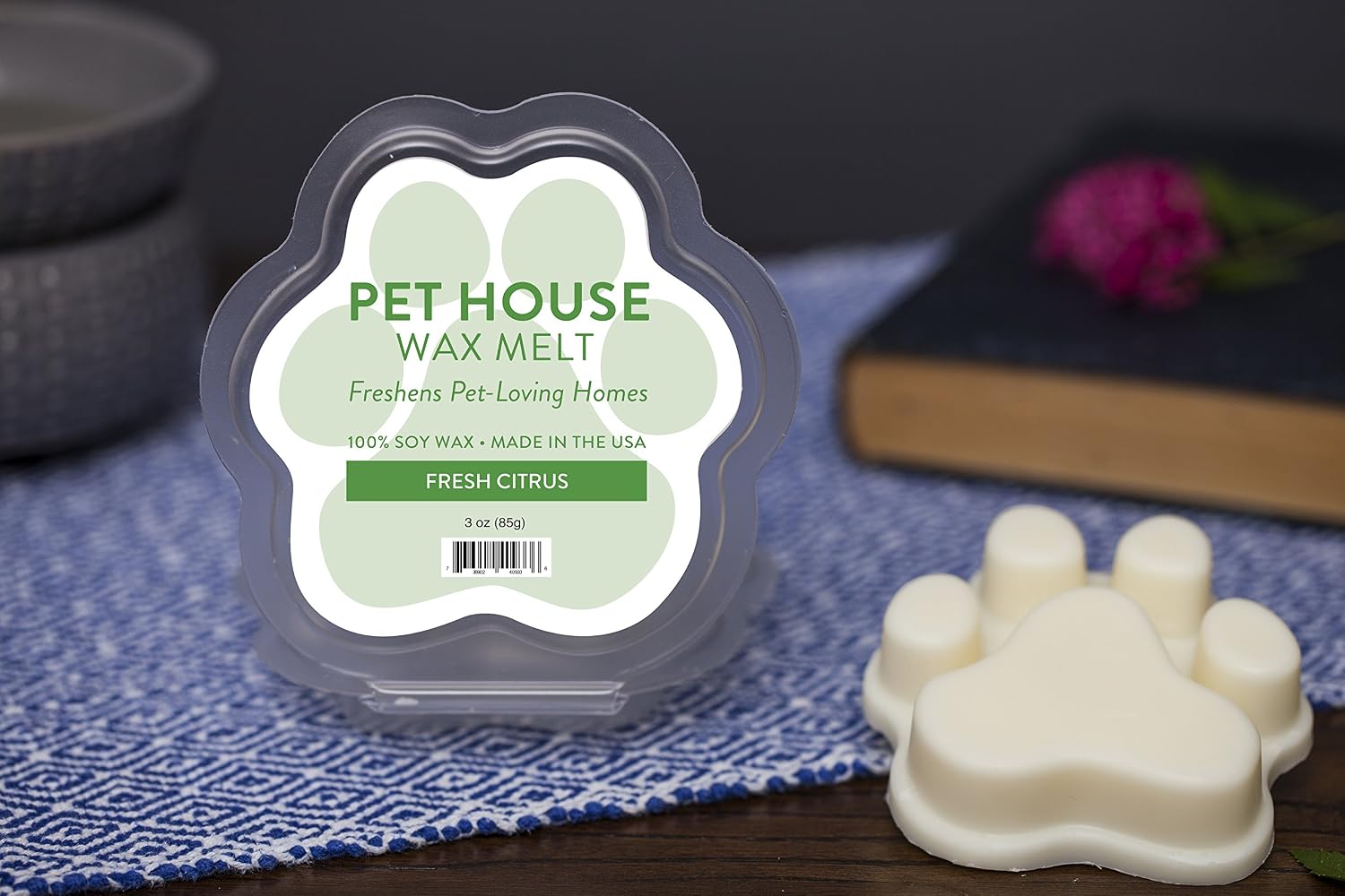 Pet House Fresh Citrus, Ruby Red Grapefruit Scengted Wax Melts - Long-Lasting Plant Based Soy Scented Wax Melts Pet Friendly Pack of 2