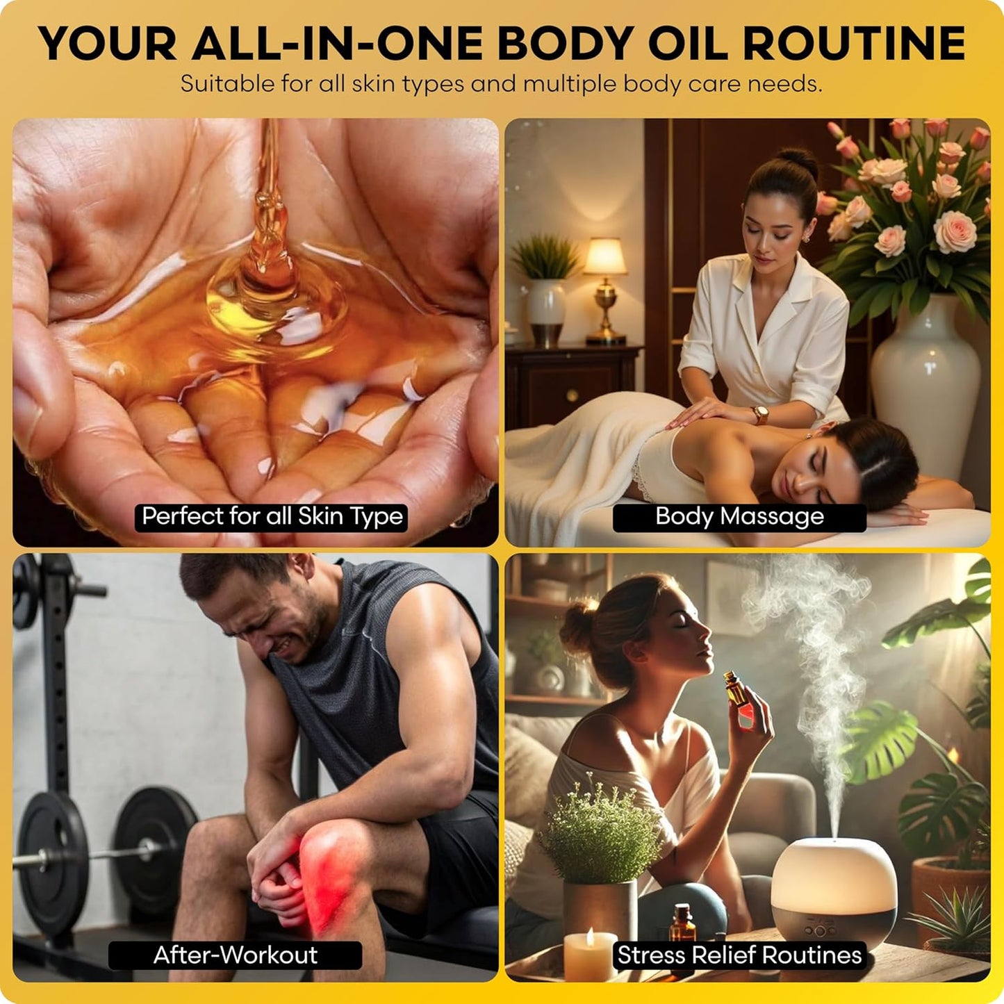 Brookstone Jojoba Multi-Use Essential Oil - Enriched with Jojoba, Almond & Olive Oil - Body, Hair & Skincare Oil